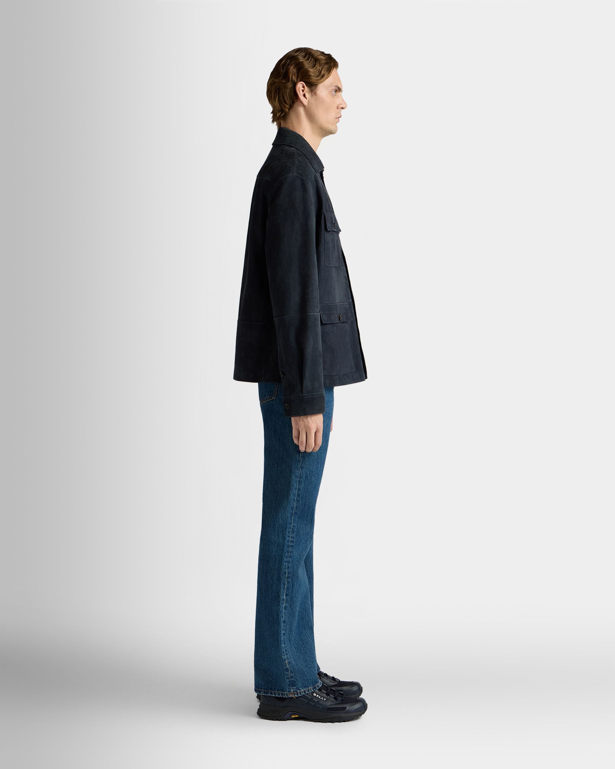 Bally Global - Chaqueta Sahariana De Ante Navy Blue - Azul