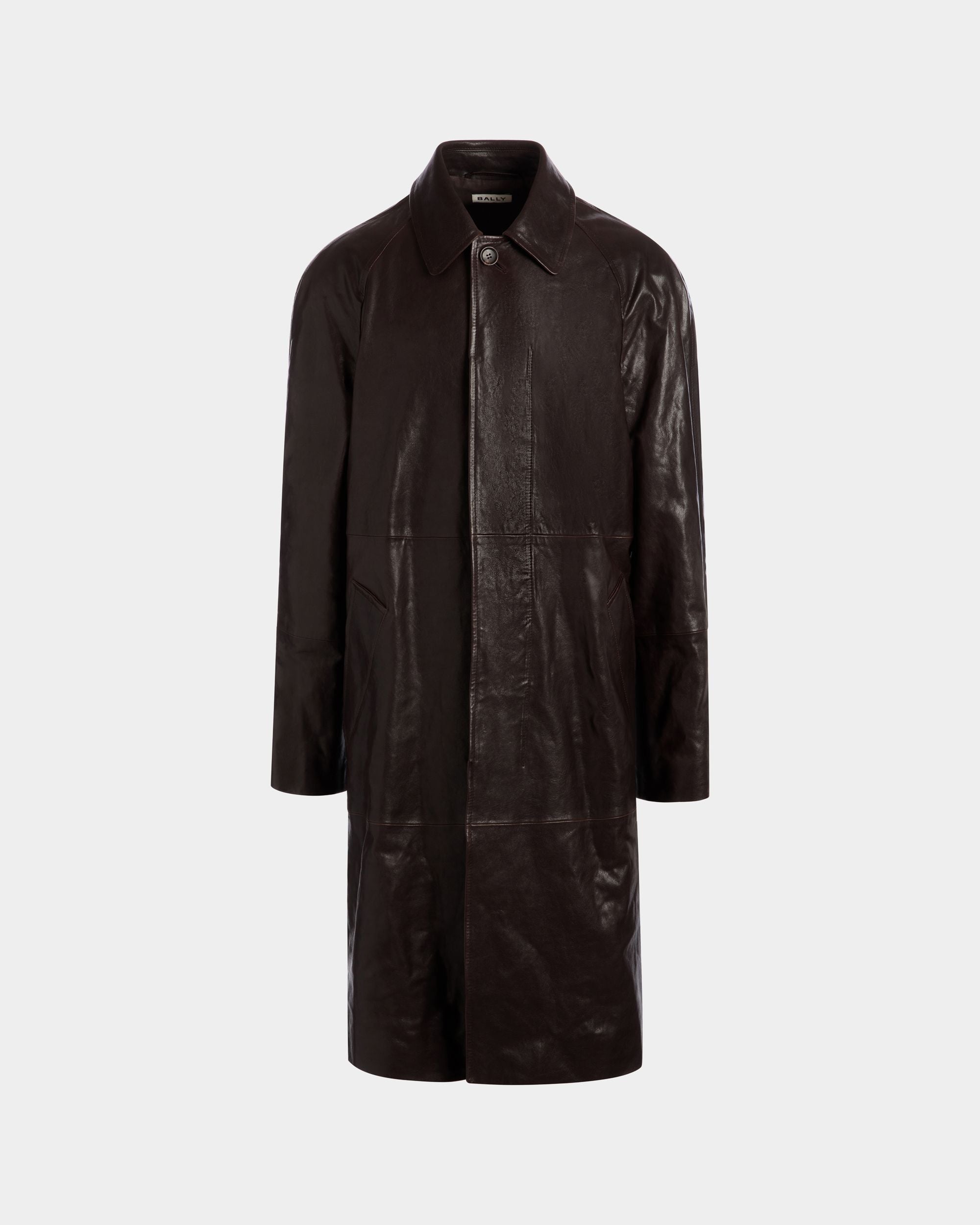 Bally Global - Coat in Brown Leather - Brown