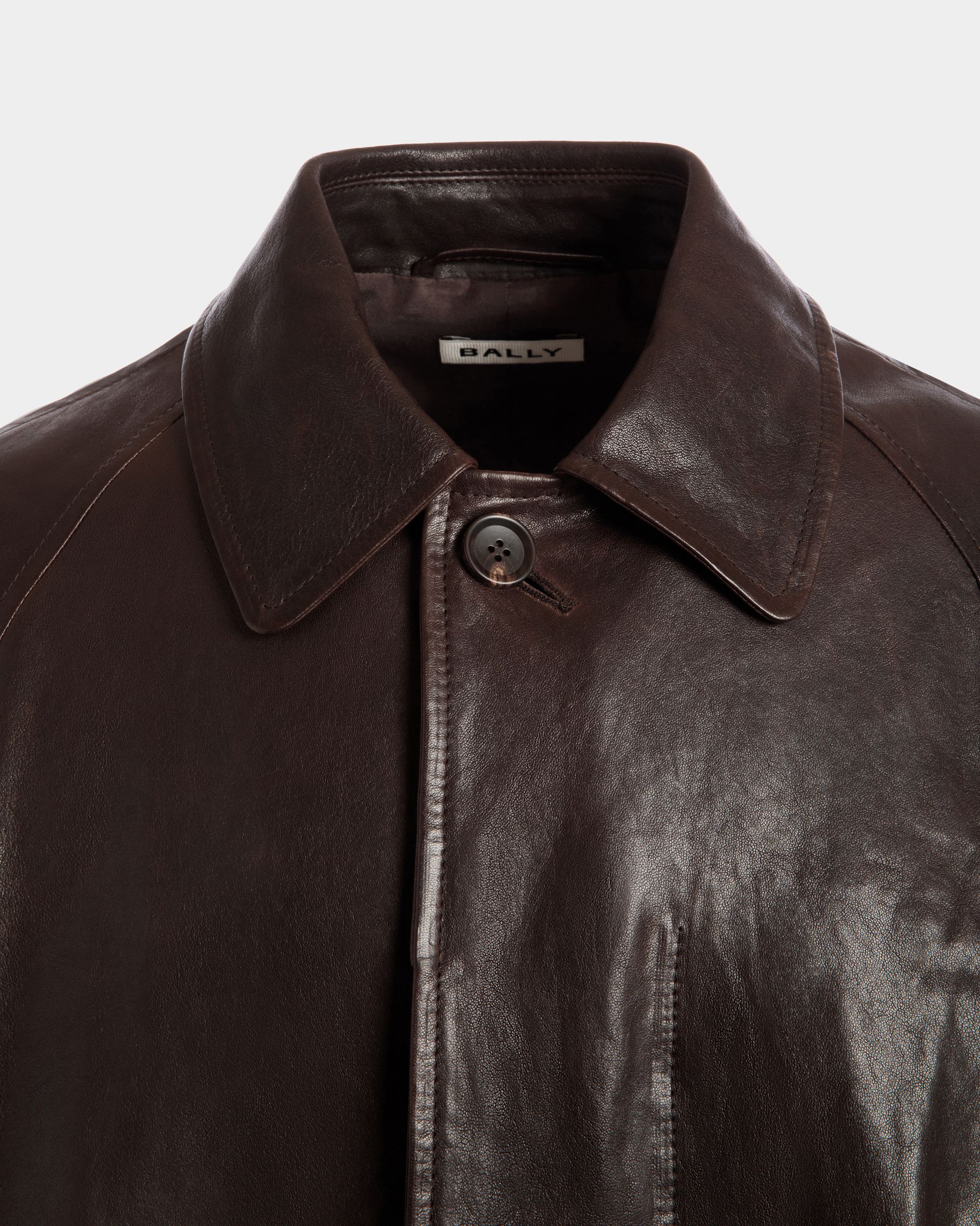 Bally Global - Coat in Brown Leather - Brown