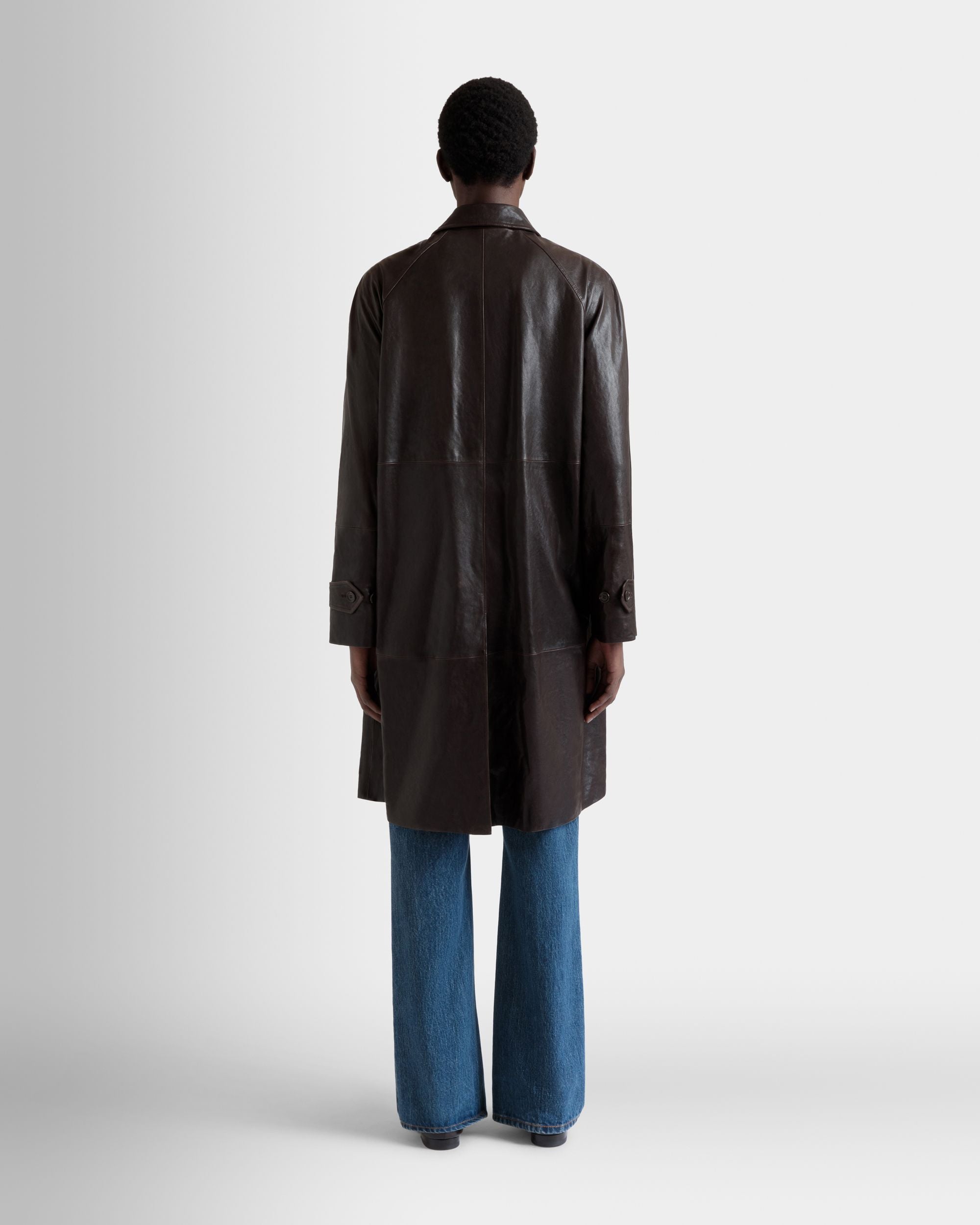 Bally Global - Coat in Brown Leather - Brown
