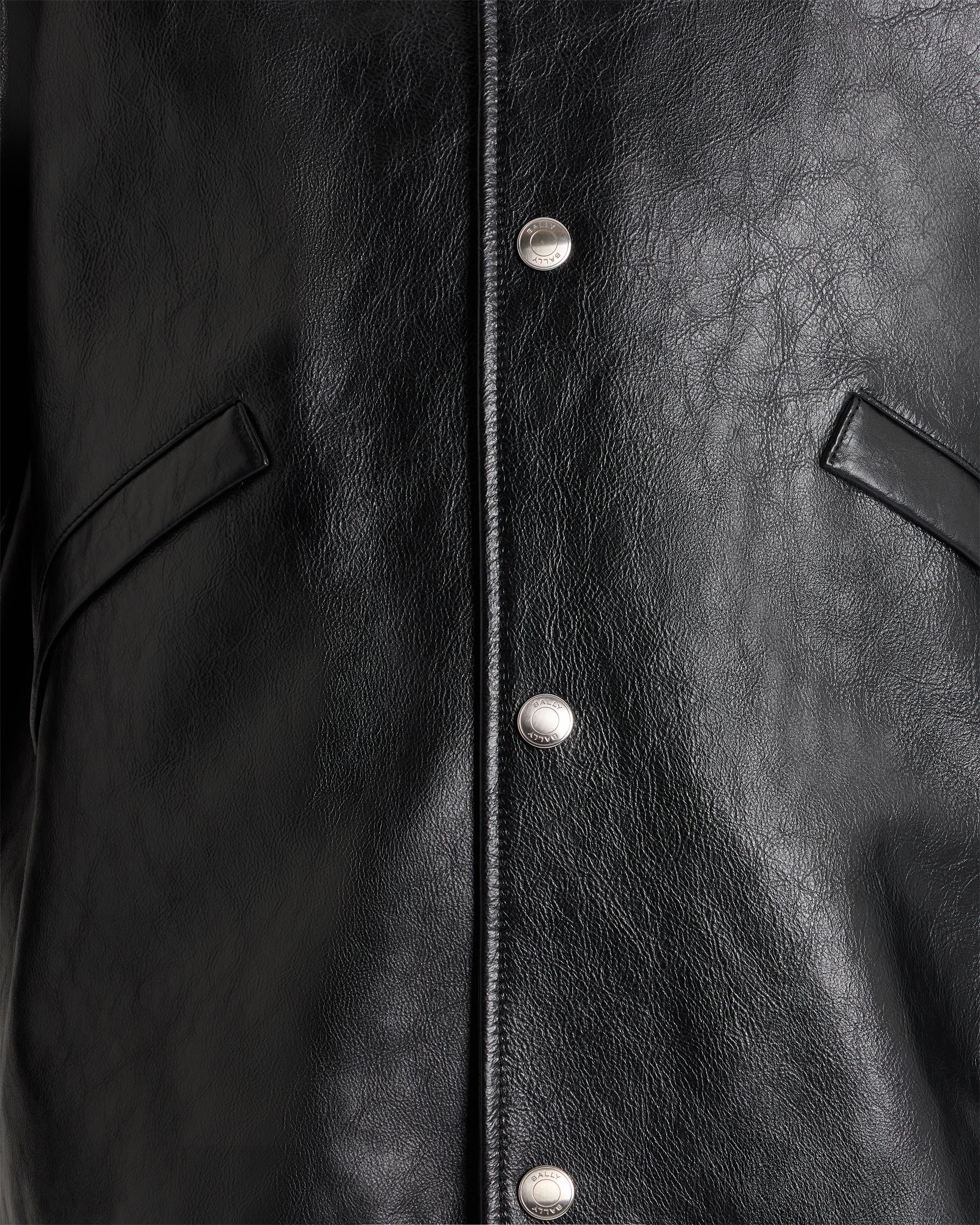 Bally Global - Bómber De Piel Negra - Negro