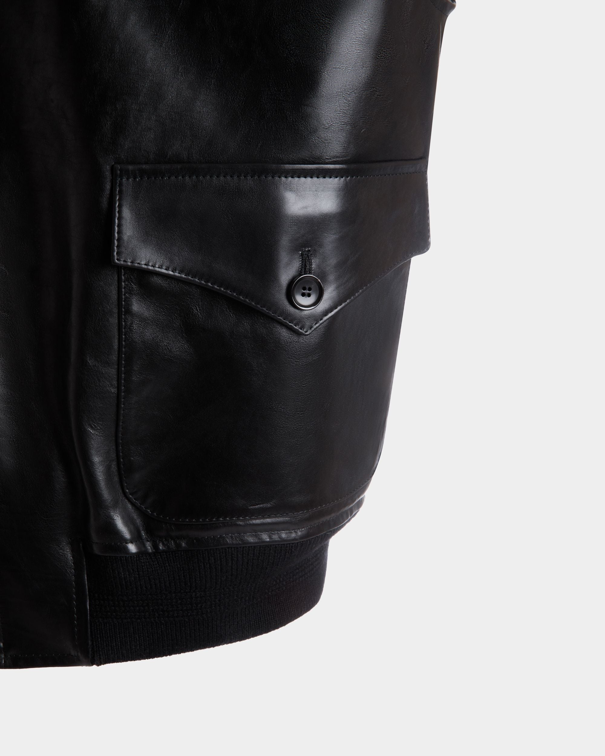 Bally Global - Chaleco De Piel Negra - Negro