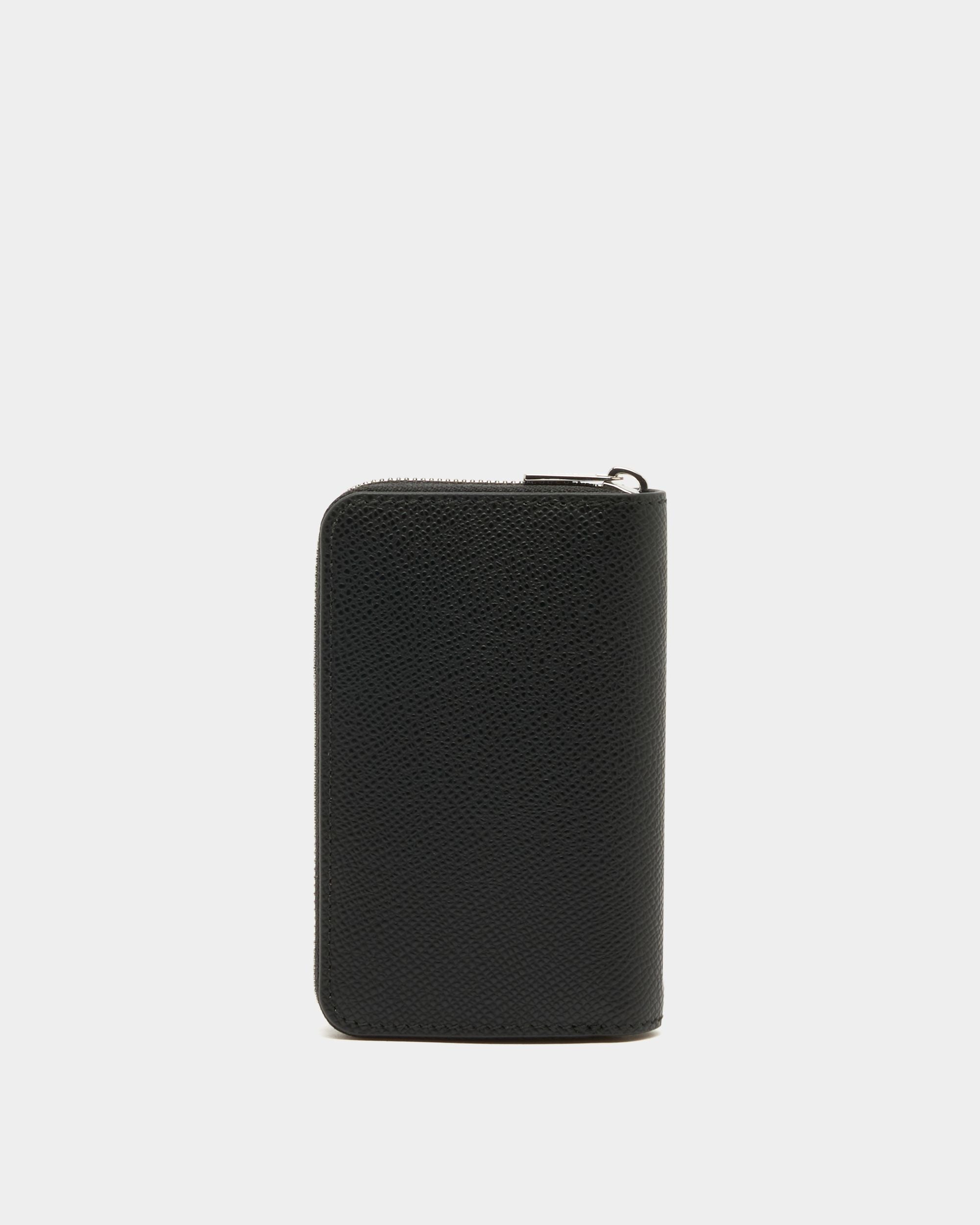 Bally Global - Brigadiere BM Key Case in Black Embossed Leather - Black