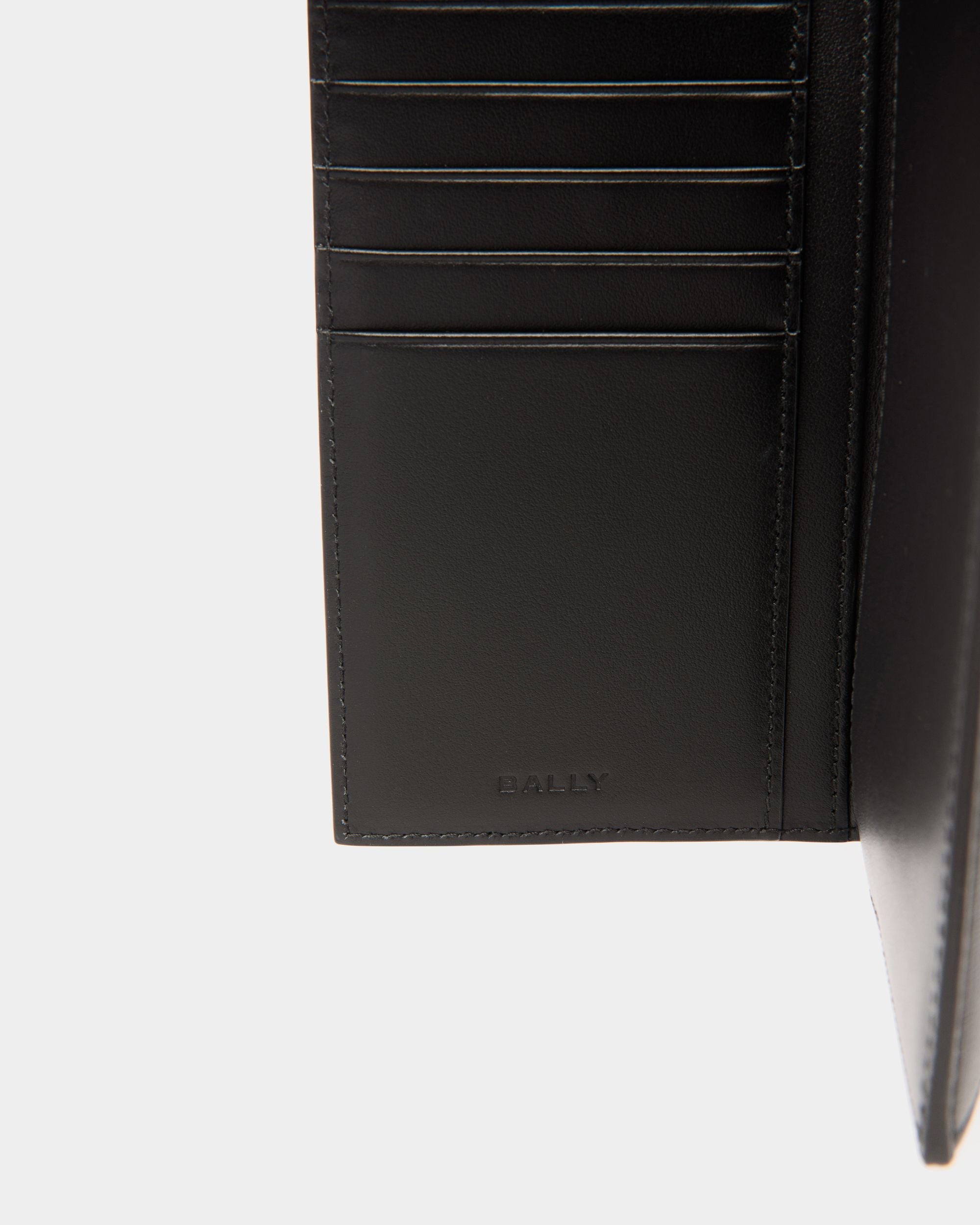 Bally Global - Mythos Continental Wallet In Black Recycled Leather - Black
