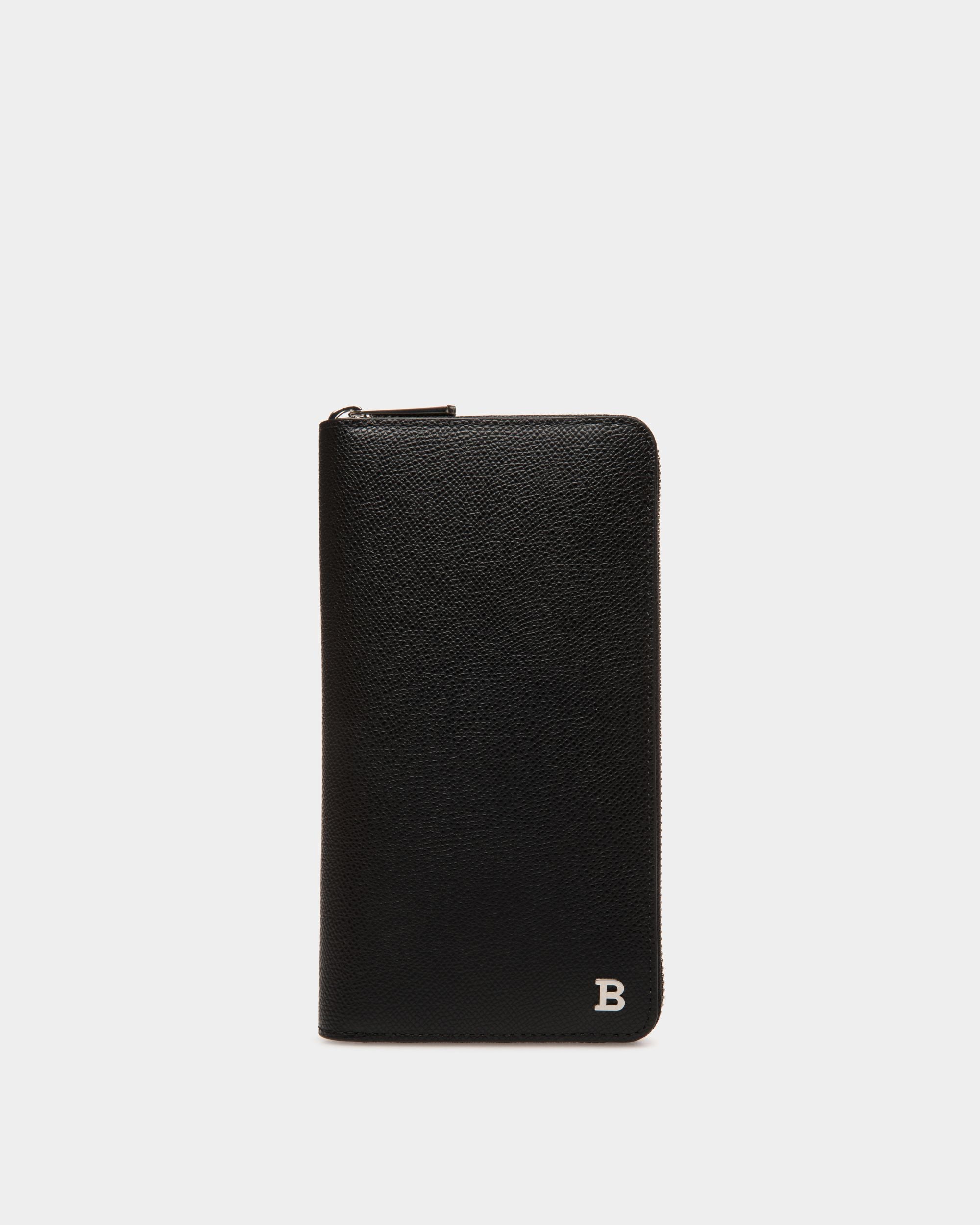 Bally Global - Cartera De Viaje De Piel Repujada Negra - Negro