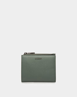 Bunner Leather Wallet In Sage And Black