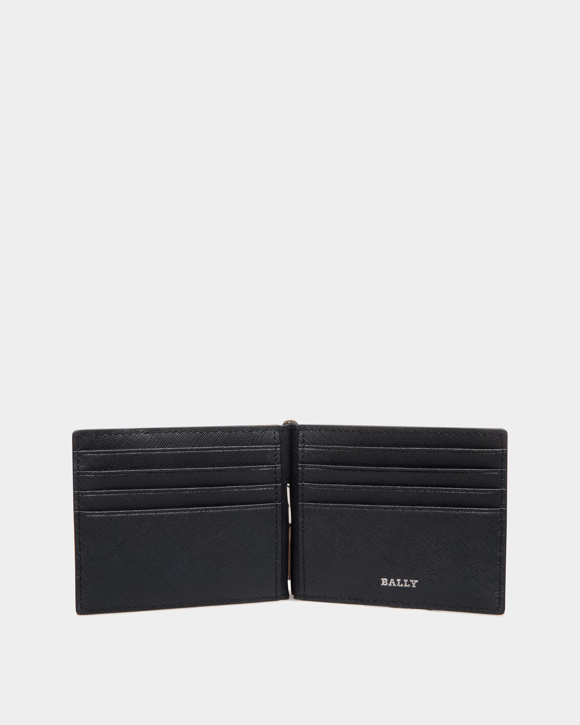 Bally Global - Wallet in Blue Embossed Leather - Black