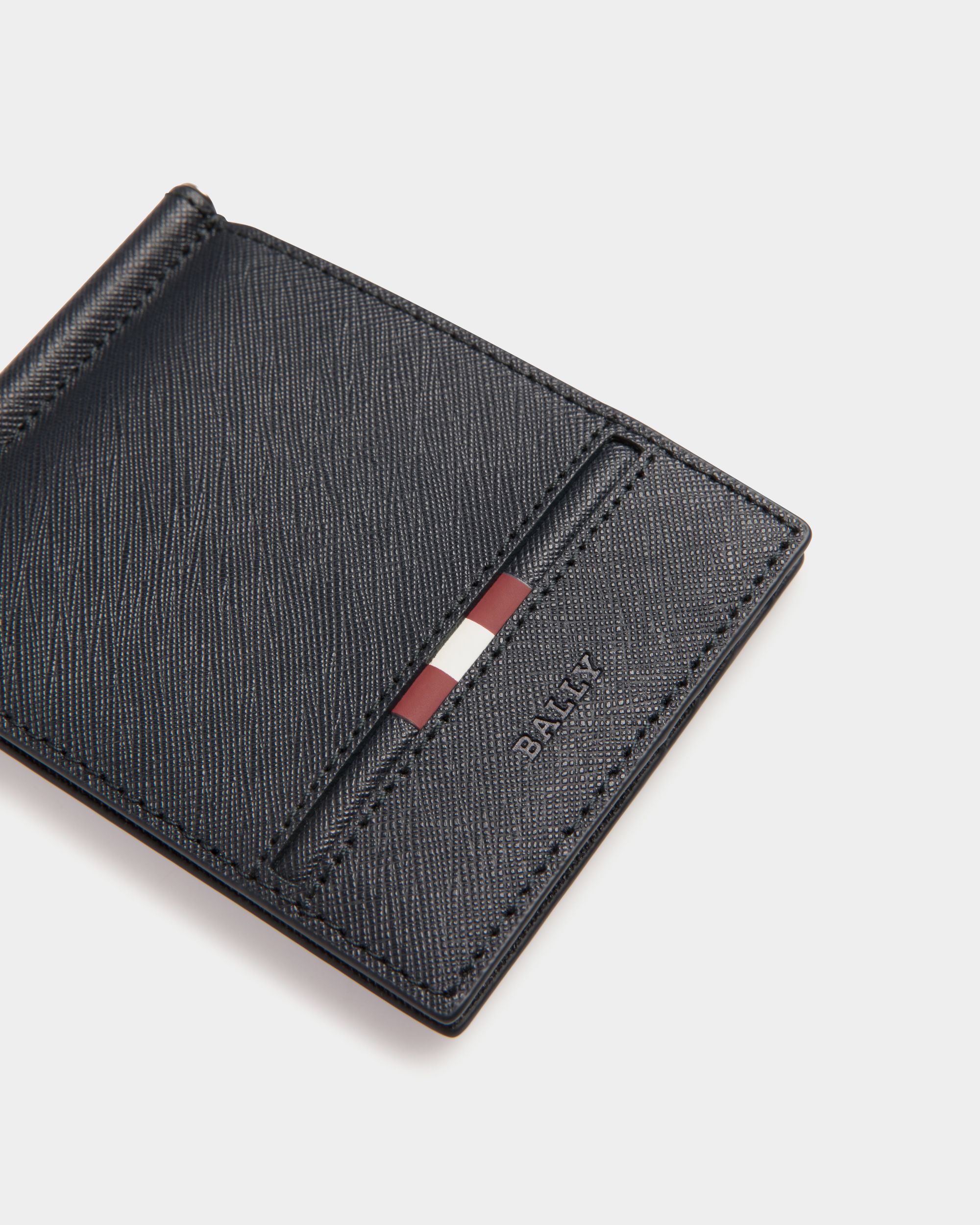 Bally Global - Wallet in Blue Embossed Leather - Black