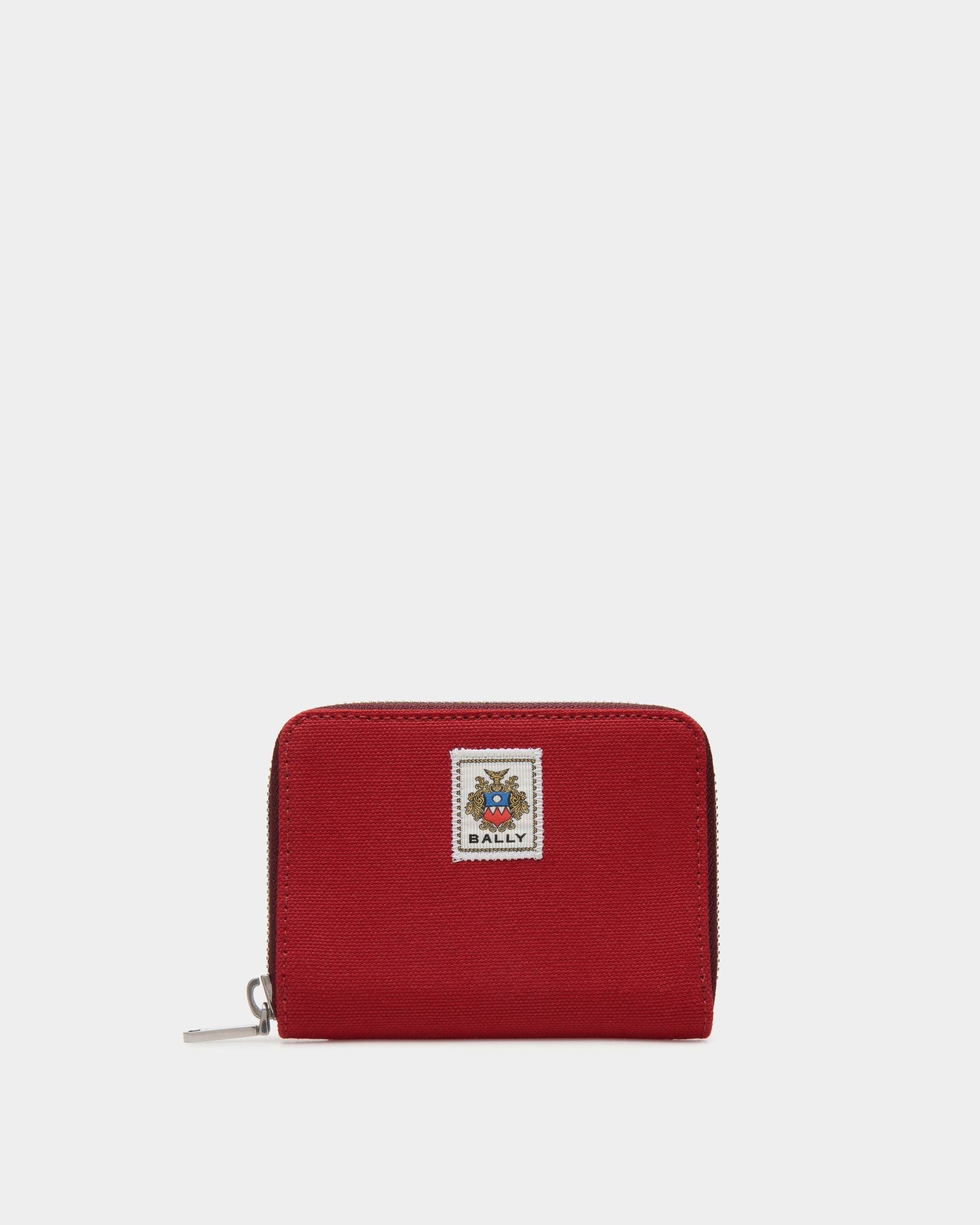 Bally Global - Easy Bally Bifold In Candy Red Cotton Canvas - Red
