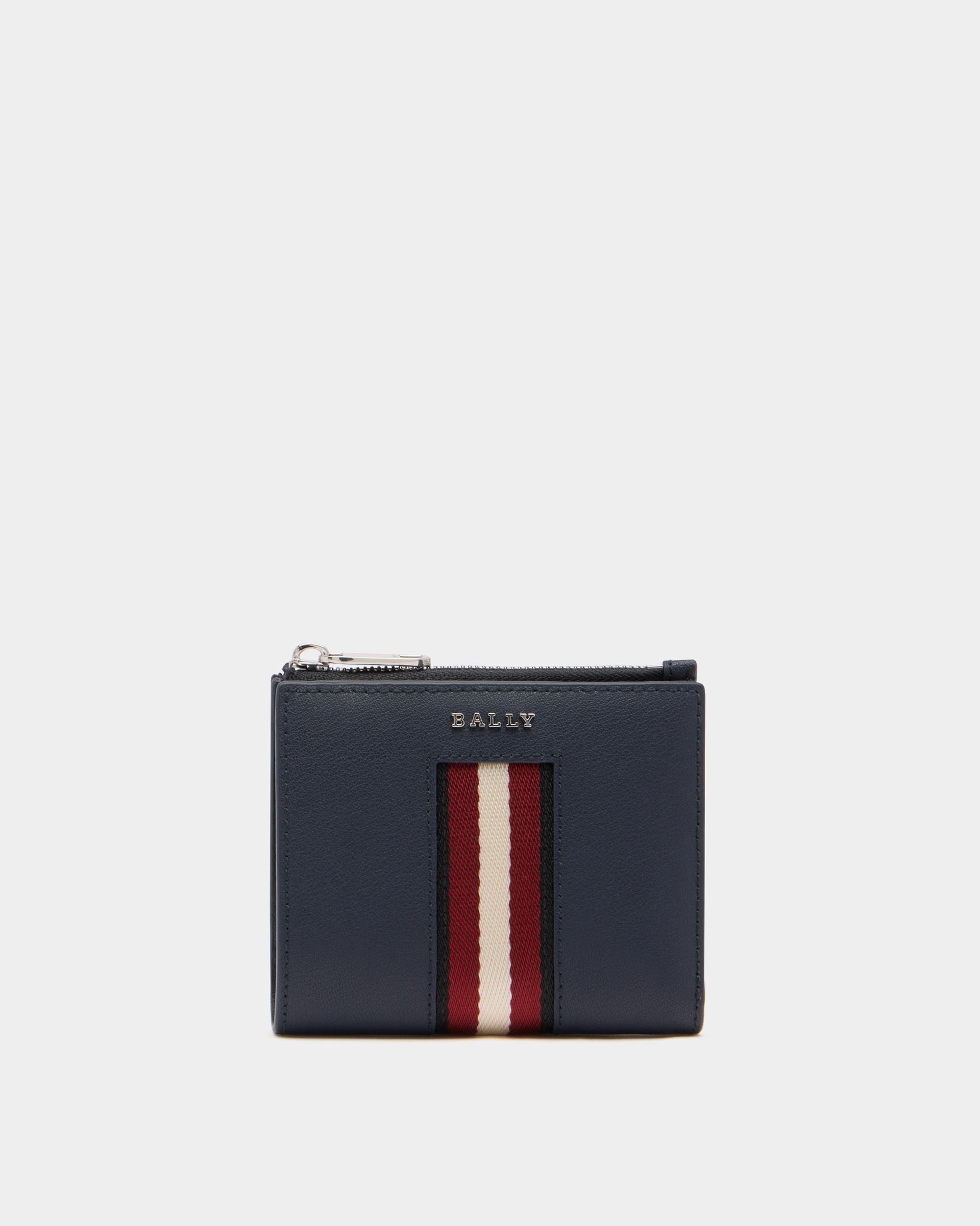 Bally Global - Wallet in Navy Blue Leather With a Bally Ribbon - Blue