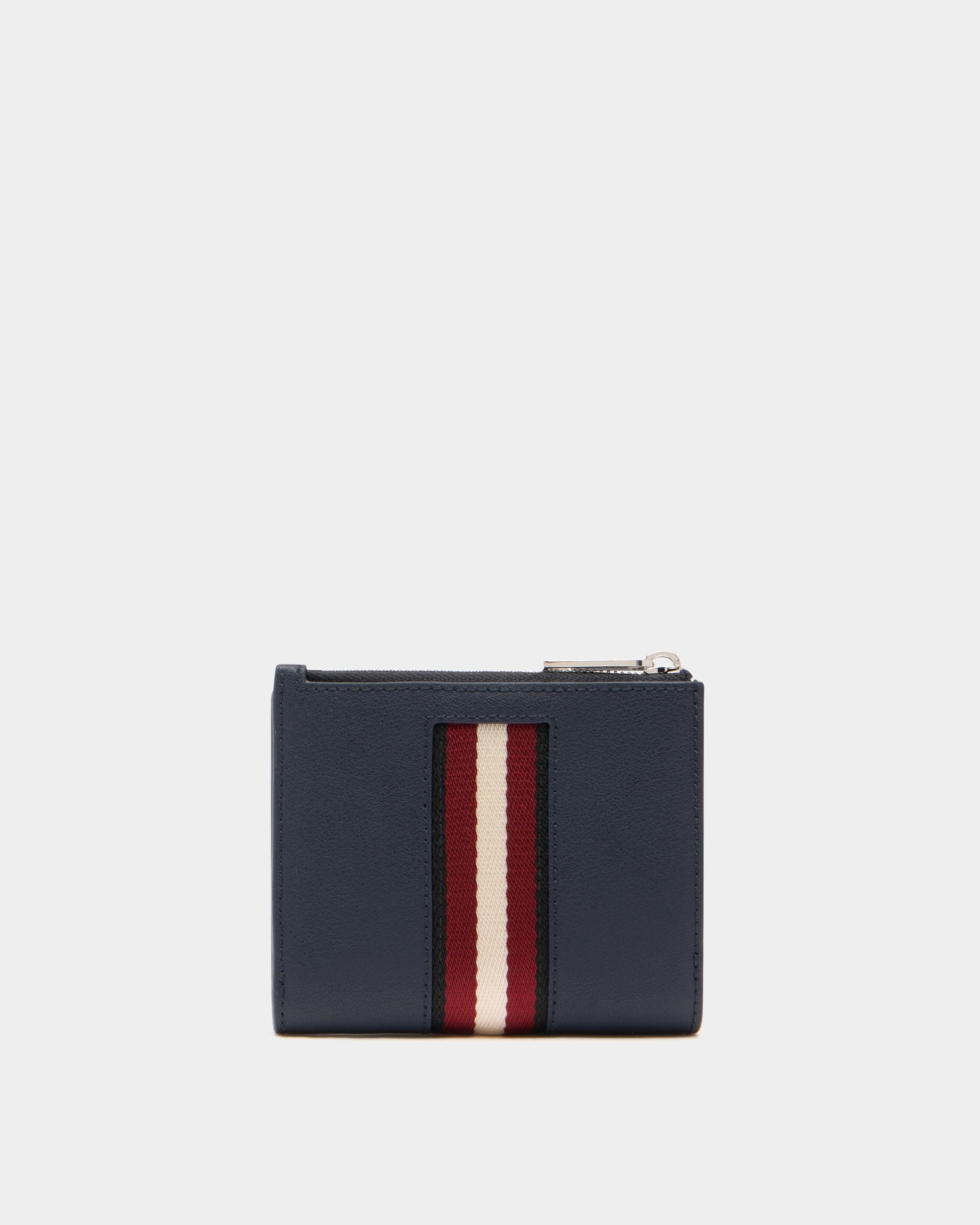 Bally Global - Wallet in Navy Blue Leather With a Bally Ribbon - Blue