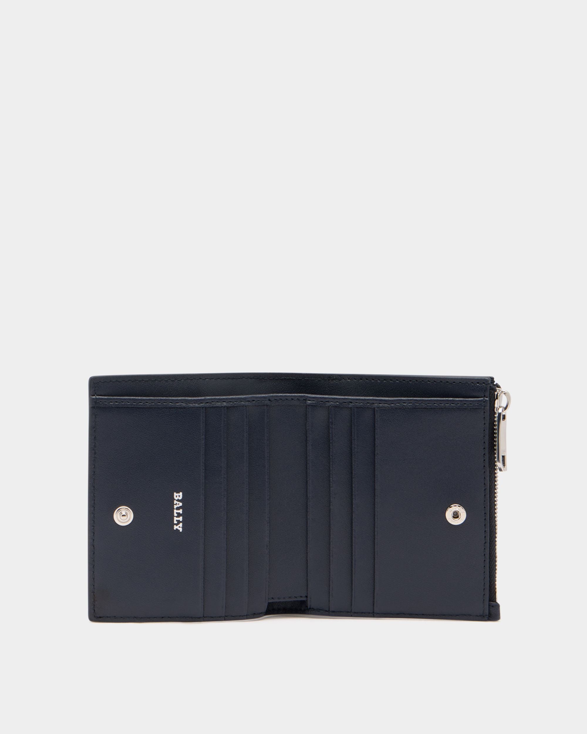 Bally Global - Wallet in Navy Blue Leather With a Bally Ribbon - Blue
