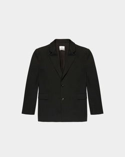 Wool Mix Jacket In Black