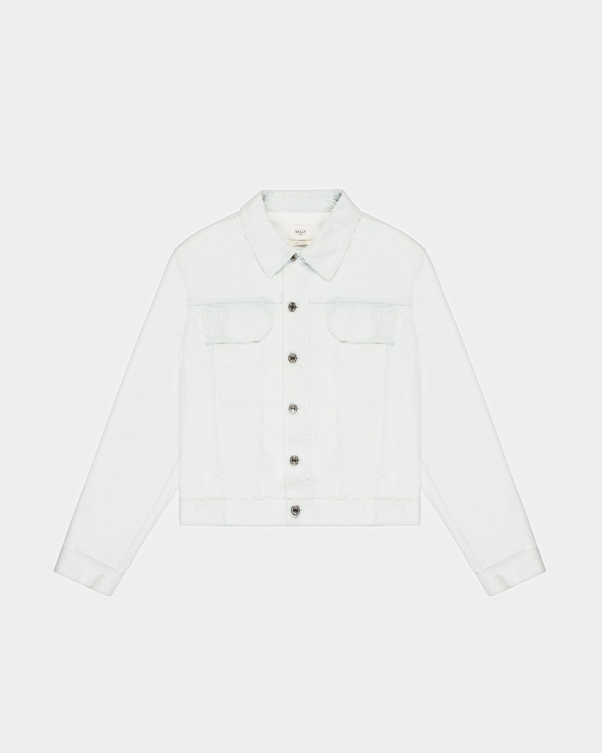 Bally Global - Veste En Denim De Coton Blanc Délavé - Blanc