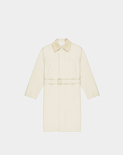 Cotton Belted Coat In Fossil