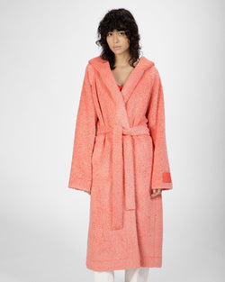 Alpaca Wool Coat In Orange