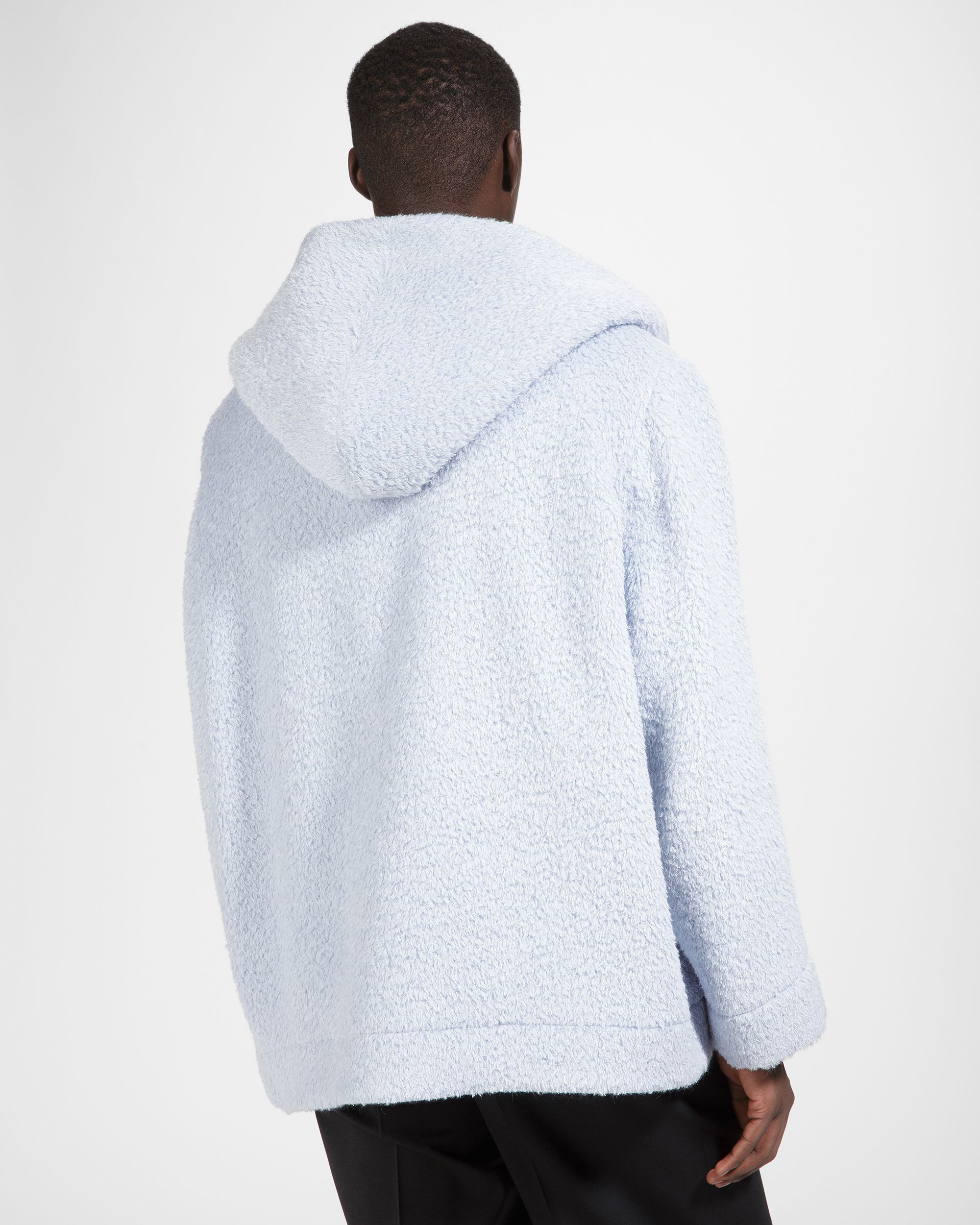 Bally Global - Mixed Wool Peacoat In Light Blue - Blue
