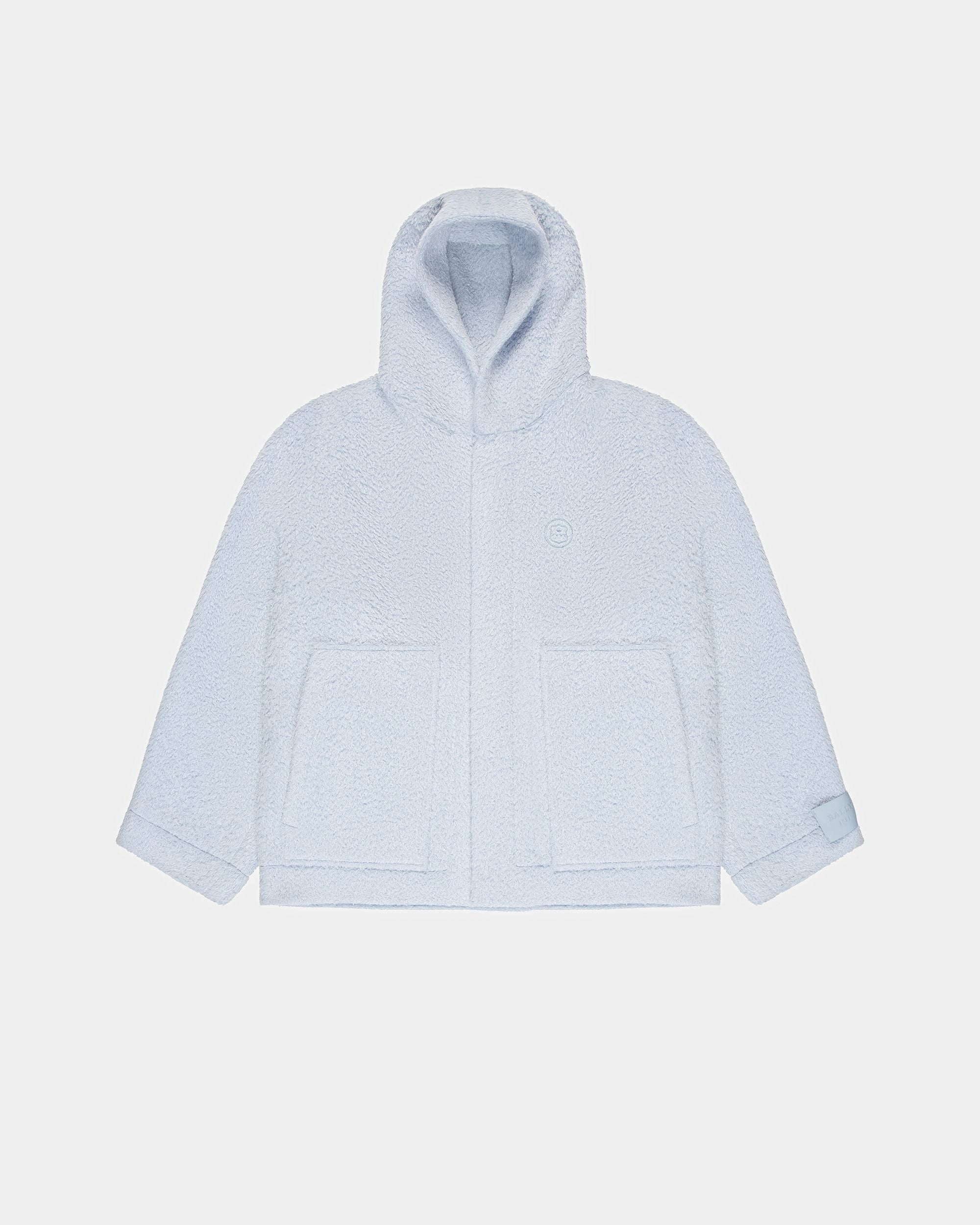 Bally Global - Mixed Wool Peacoat In Light Blue - Blue