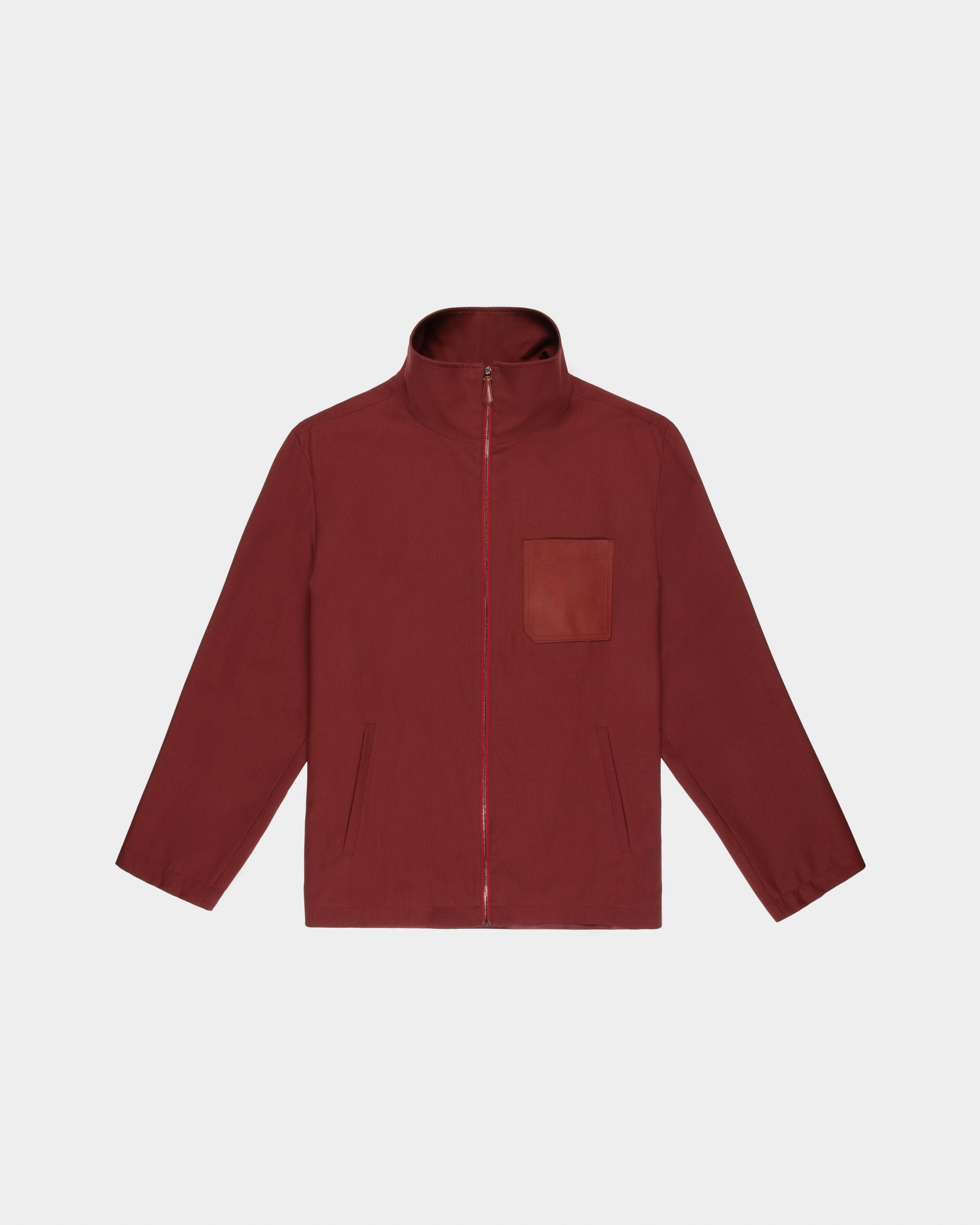 Bally Global - Wool Bomber Jacket In Heritage Red - Rojo