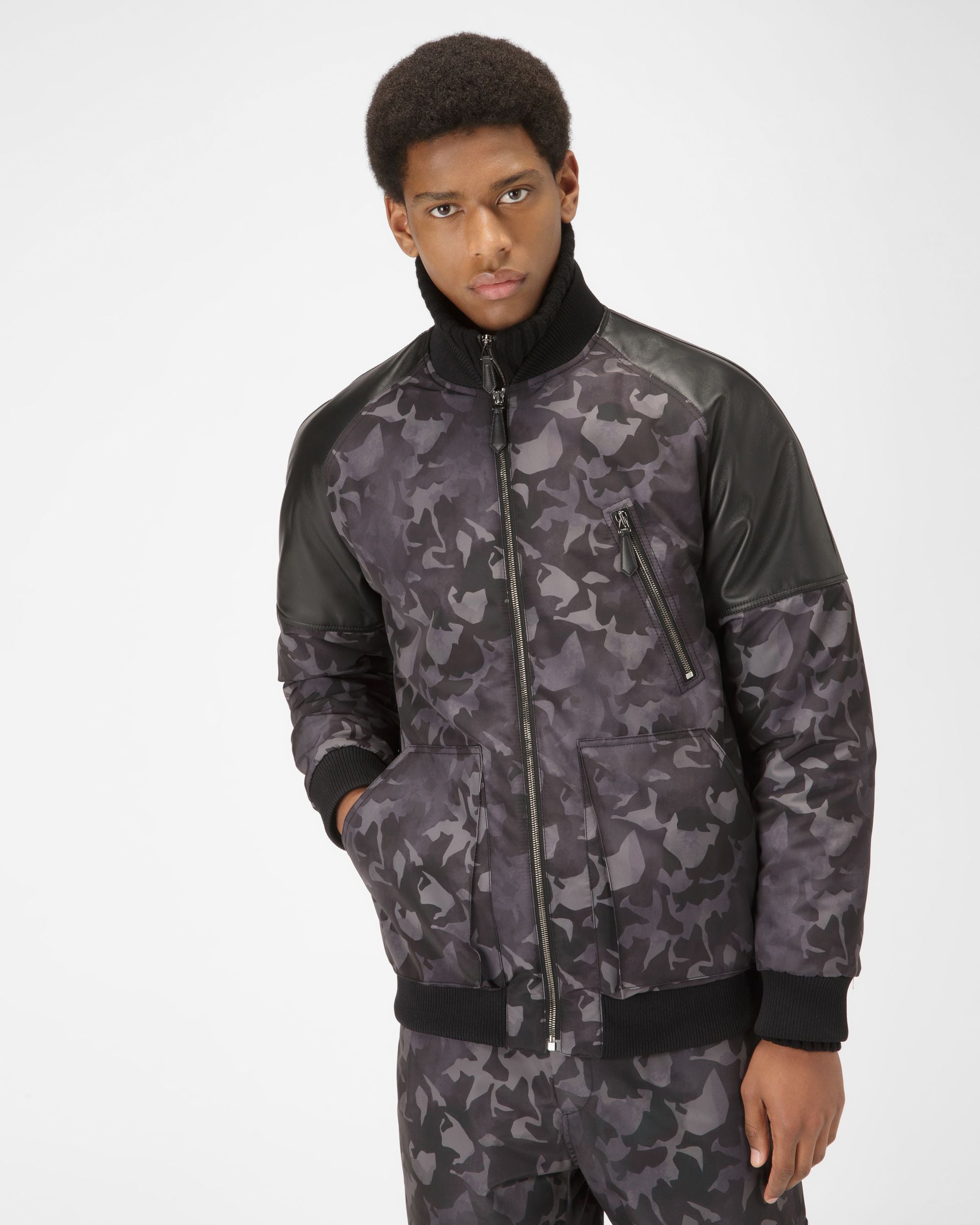Bally Global - Recycled Nylon Bomber Jacket In Black - Black
