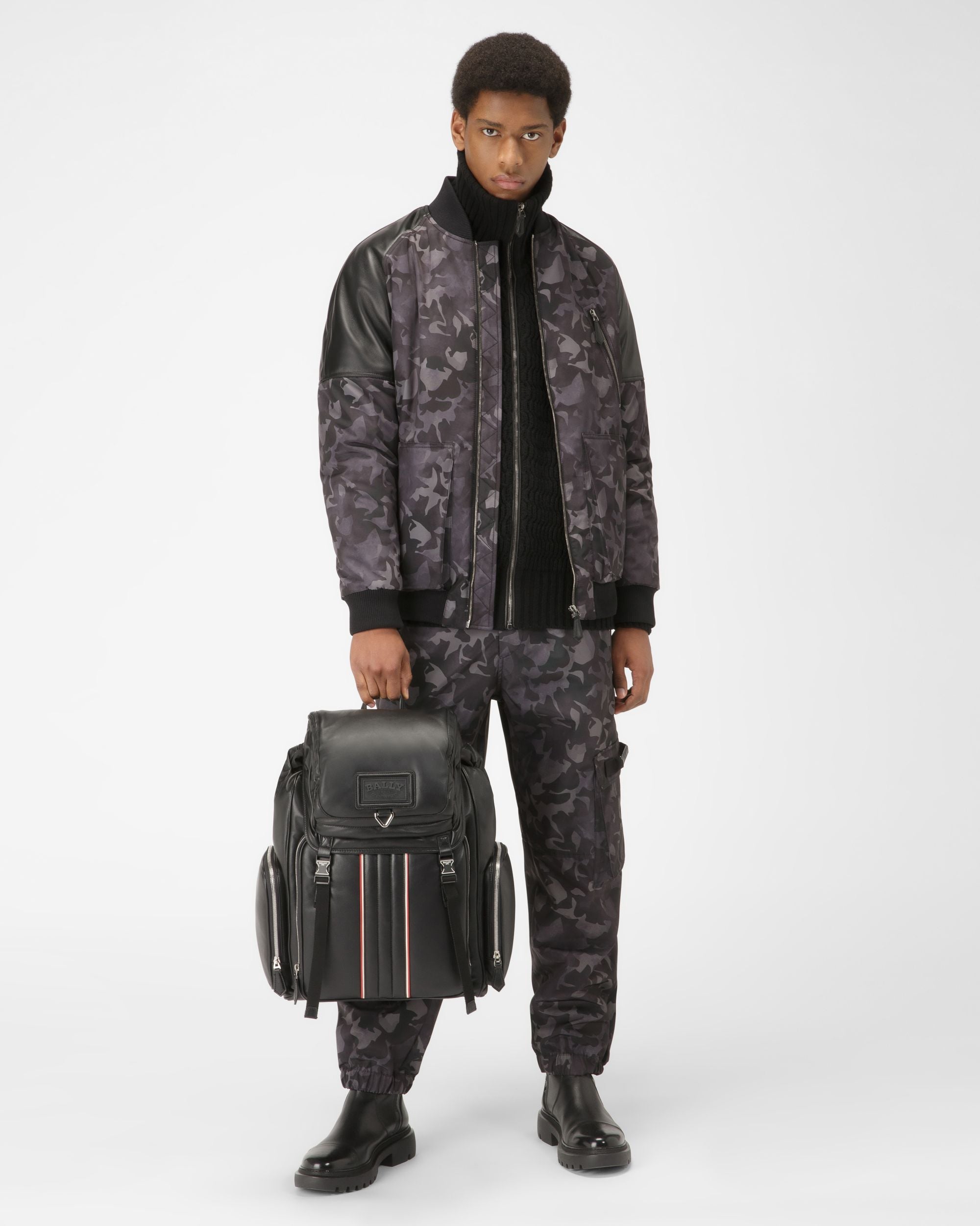 Bally Global - Recycled Nylon Bomber Jacket In Black - Black
