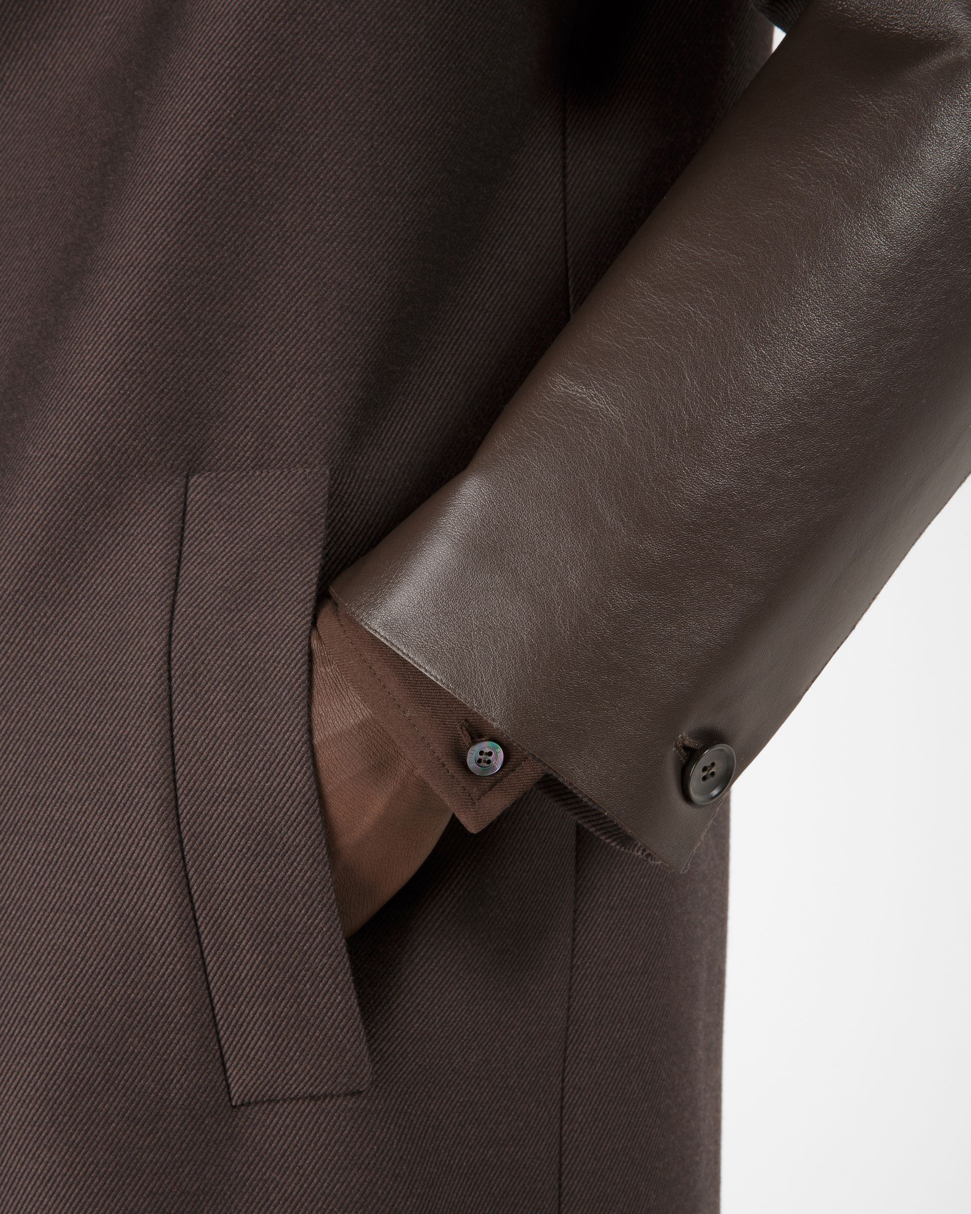 Bally Global - Wool & Cotton Coat In Ebony Brown - Brown
