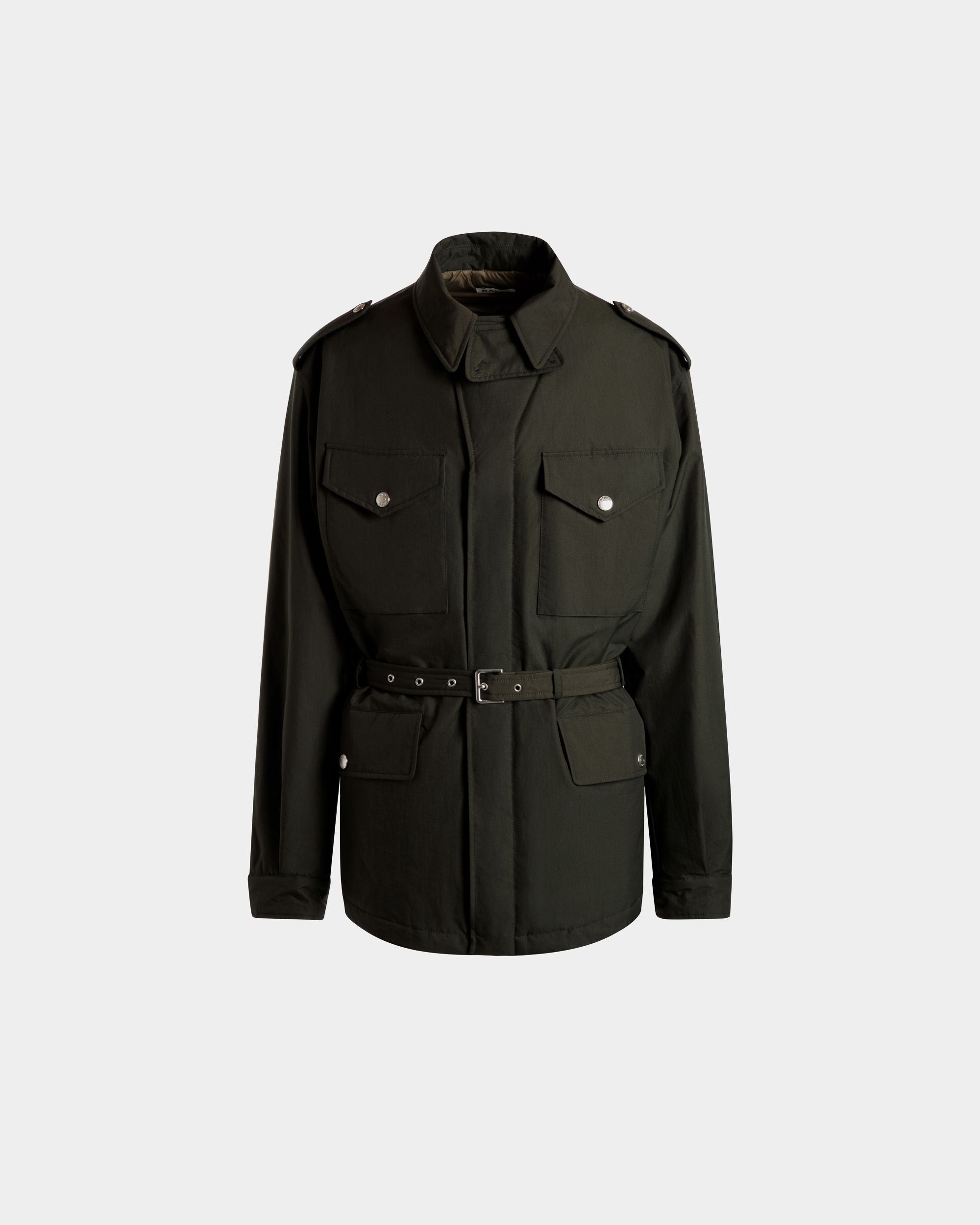 Bally Global - Field Jacket In Military Green Nylon - Vert