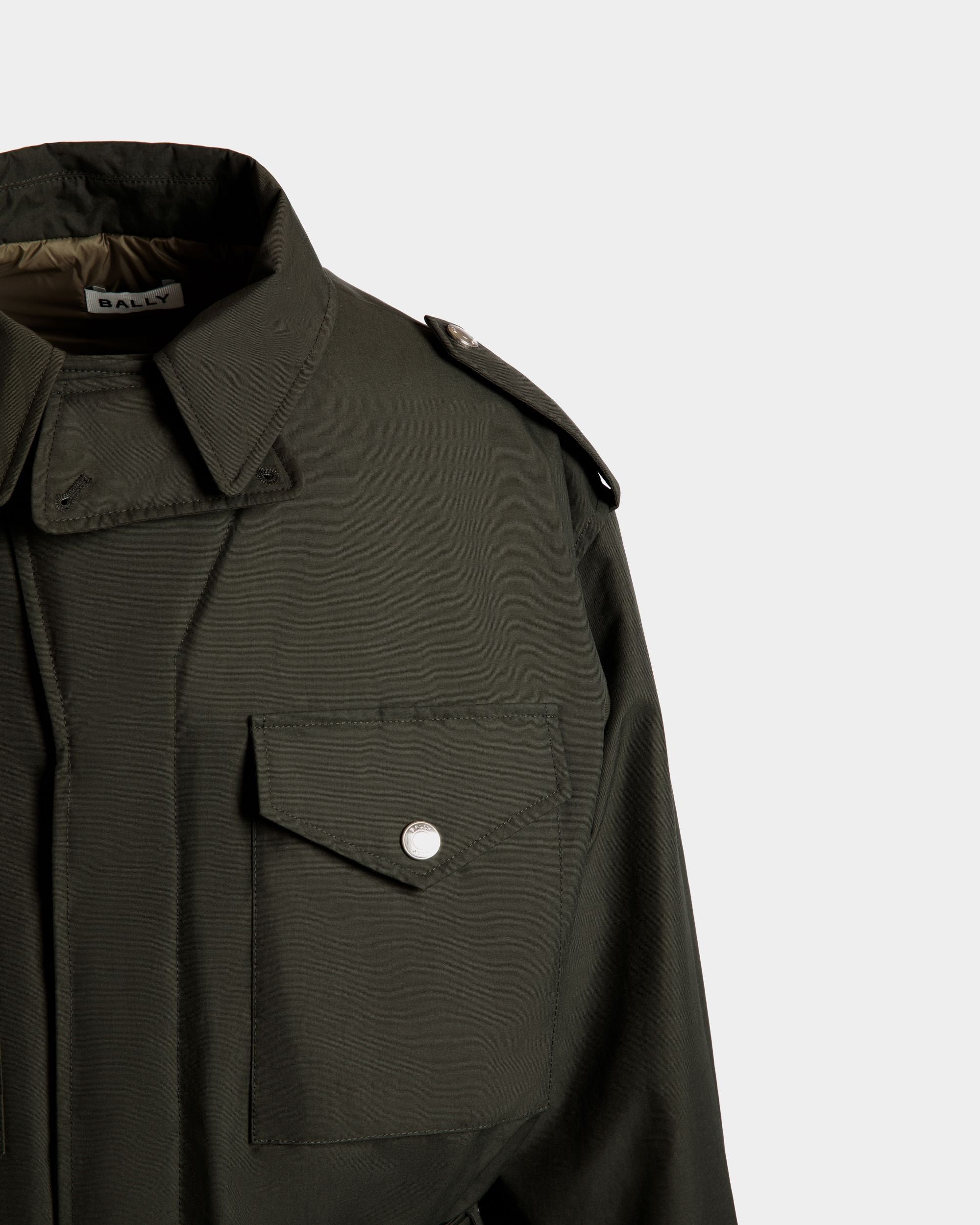 Bally Global - Field Jacket In Military Green Nylon - Vert