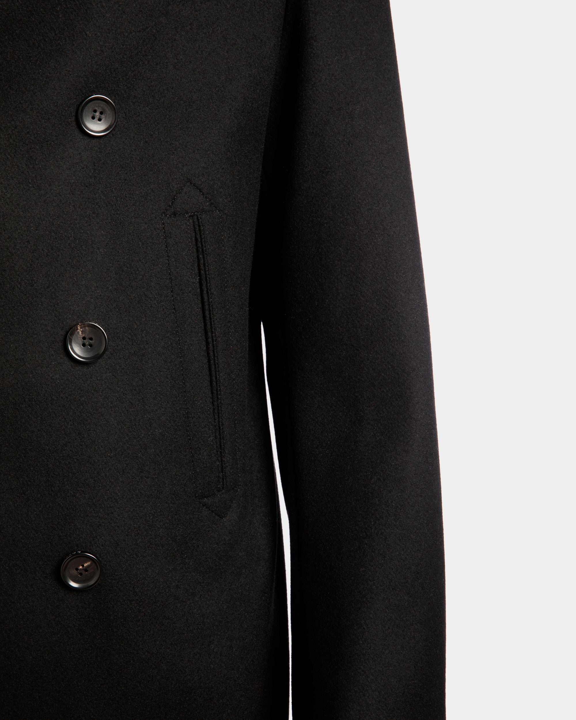 Bally Global - Adrien Brody Travel Collection Peacot In Black Wool Blend - Black