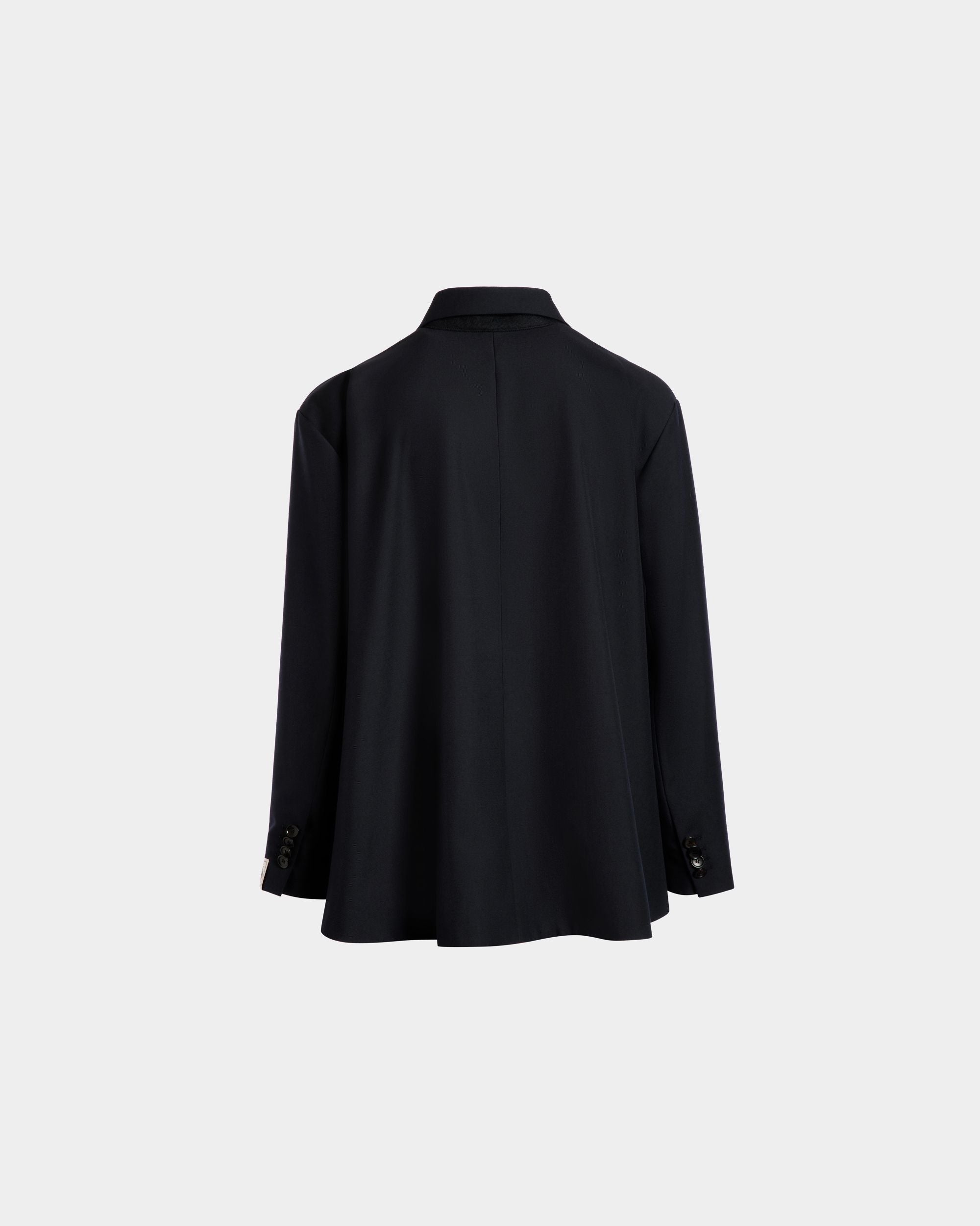 Bally Global - Blazer In Navy Blue Wool Blend - Blue