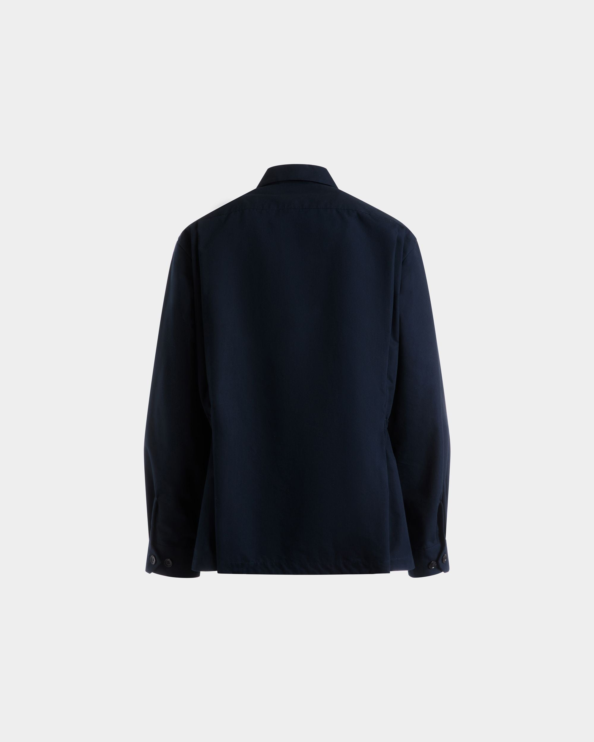 Bally Global - Veste De Treillis En Coton Mélangé Navy Blue - Bleu