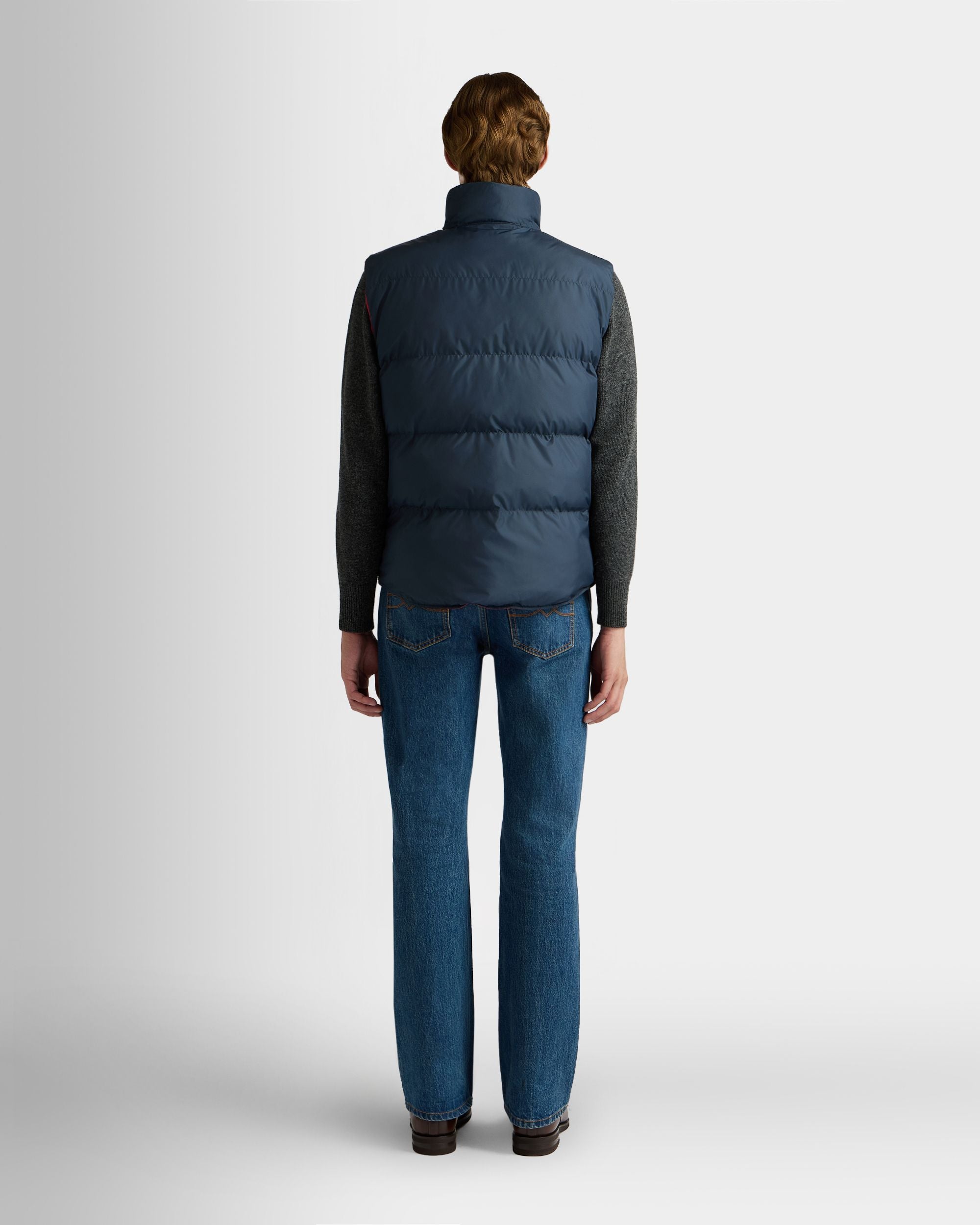 Bally Global - Chaleco Reversible De Poliéster Navy Blue Y Rojo - Multicolor