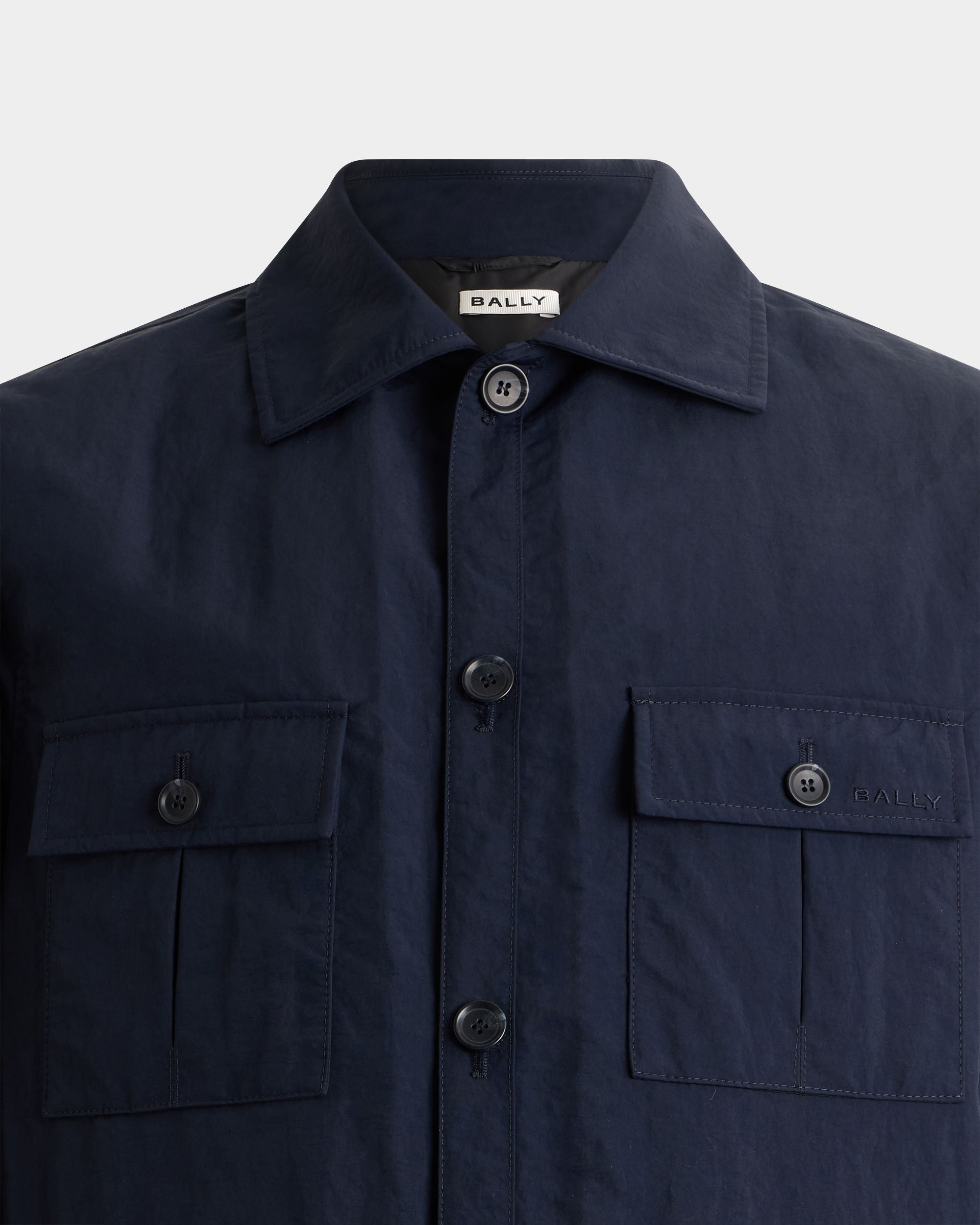 Bally Global - Overshirt in Navy Blue Nylon - Blue