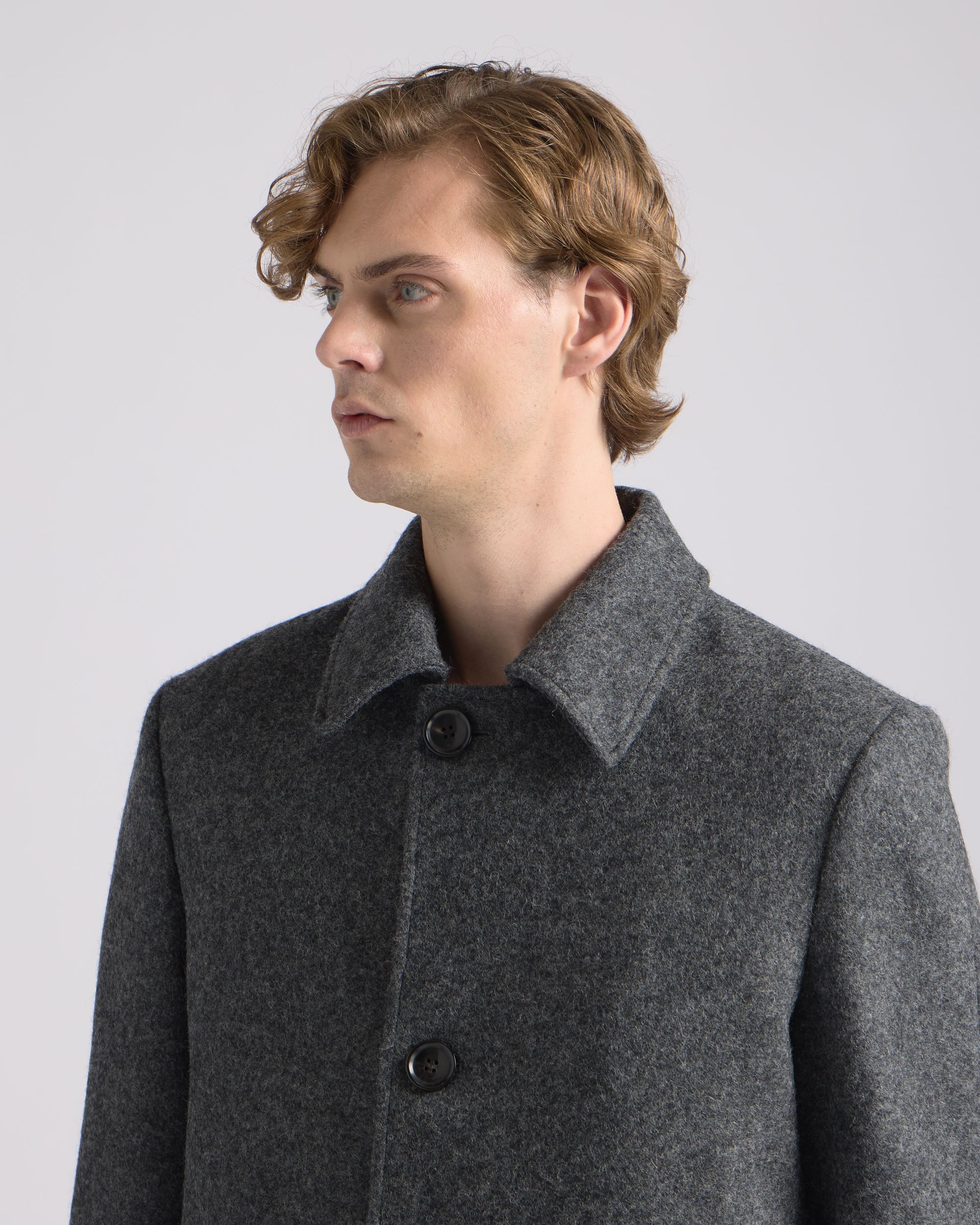 Bally Global - Sobretodo De Lana Gris Oscuro - Gris
