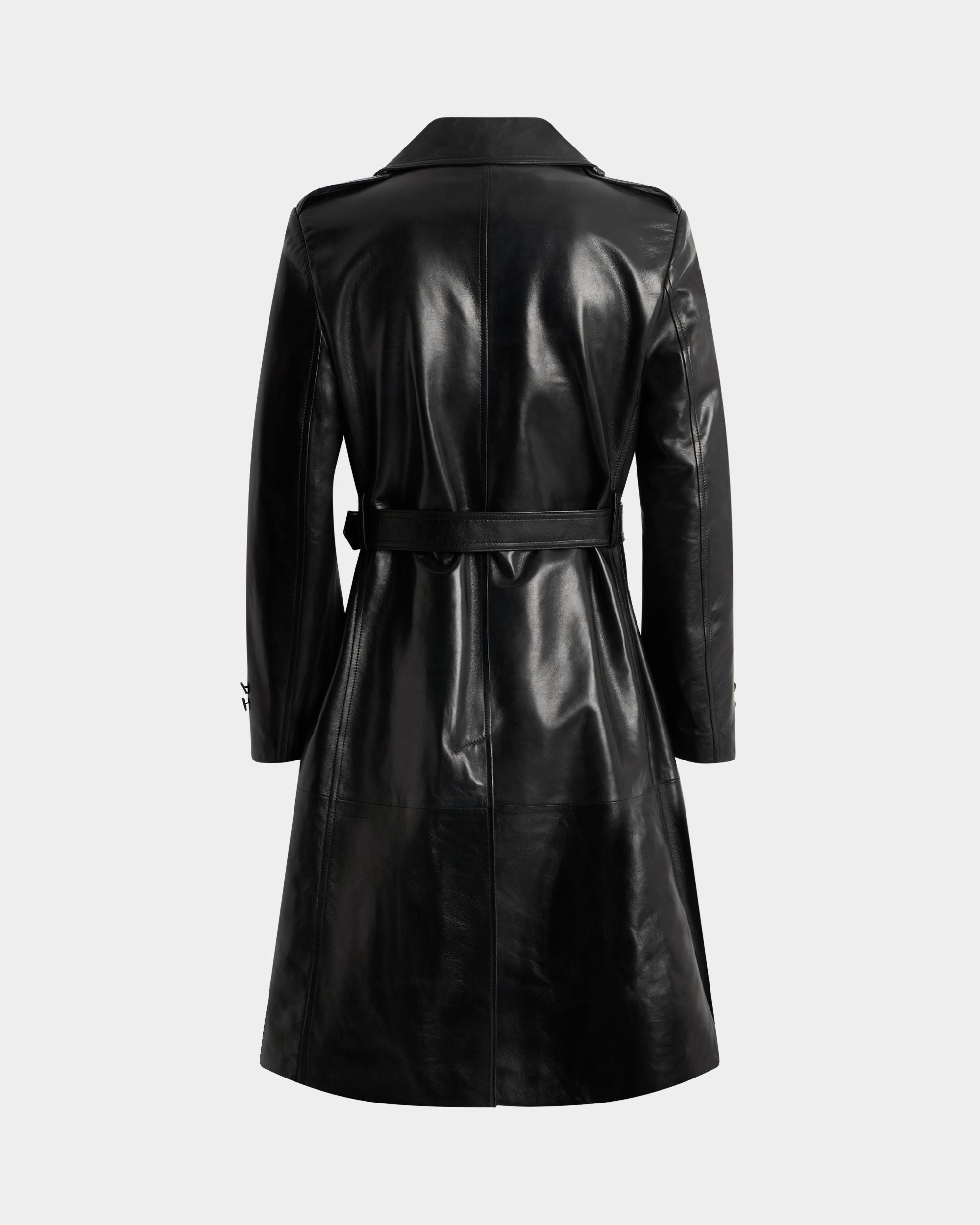 Bally Global - Trench Coat in Black Leather - Black