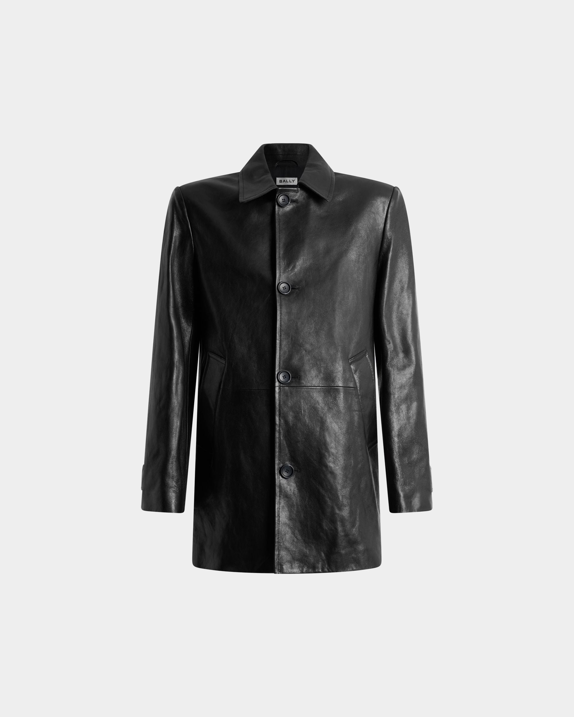 Bally Global - Car Coat in Black Leather - Black