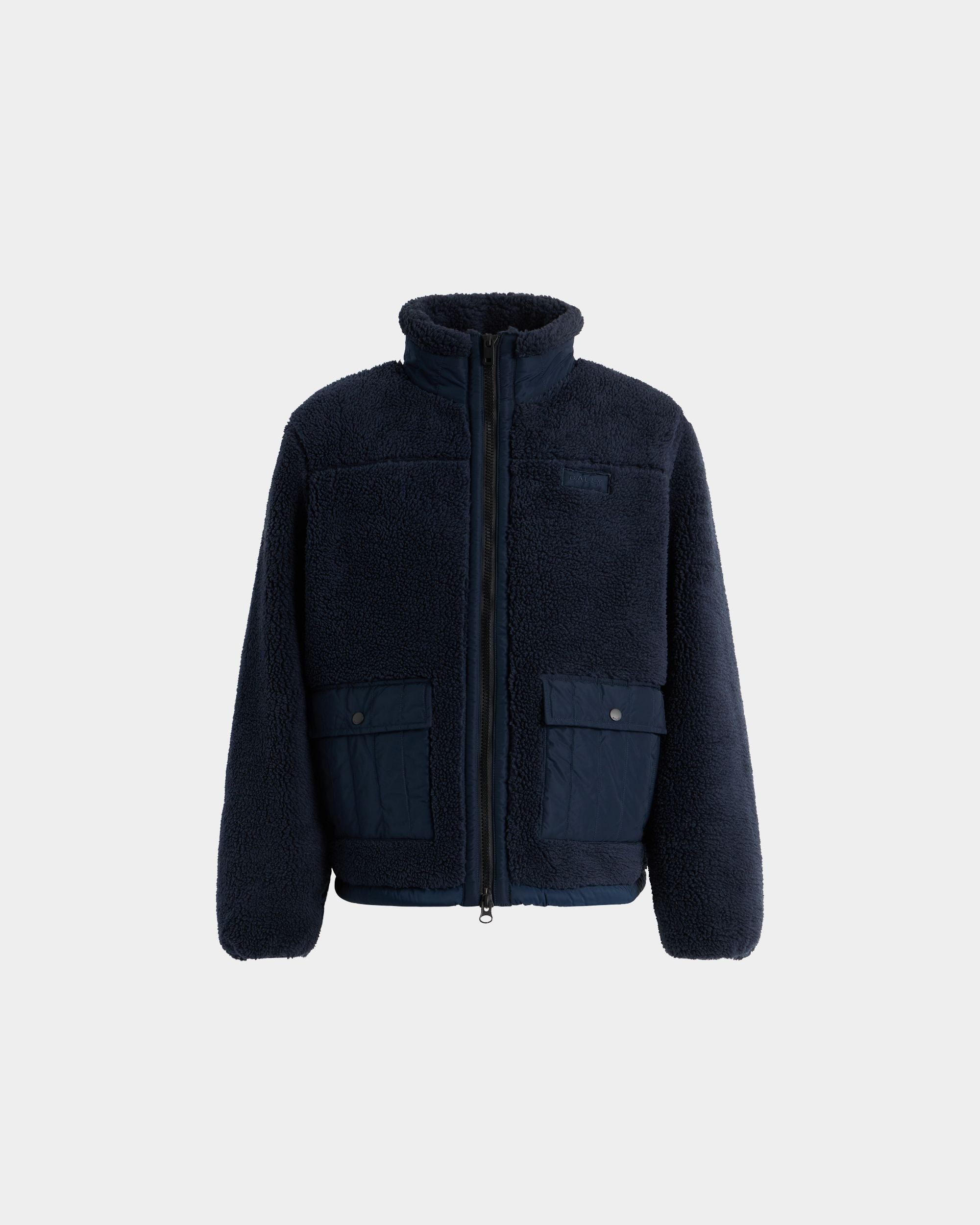 Bally Global - Fleece Jacket in Navy Blue Polyester - Blue