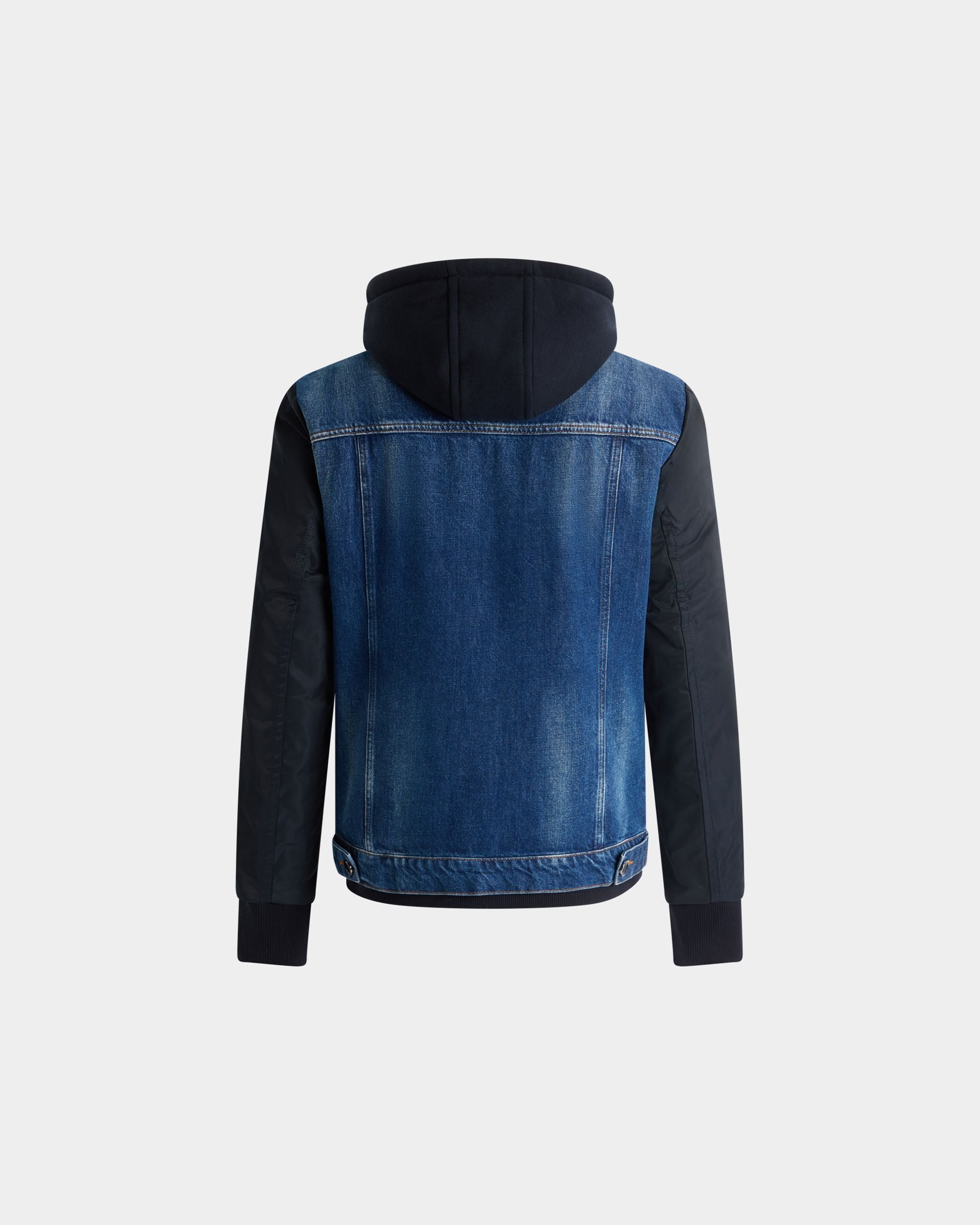 Bally Global - Veste Trucker À Capuche En Coton Medium Blue - Bleu