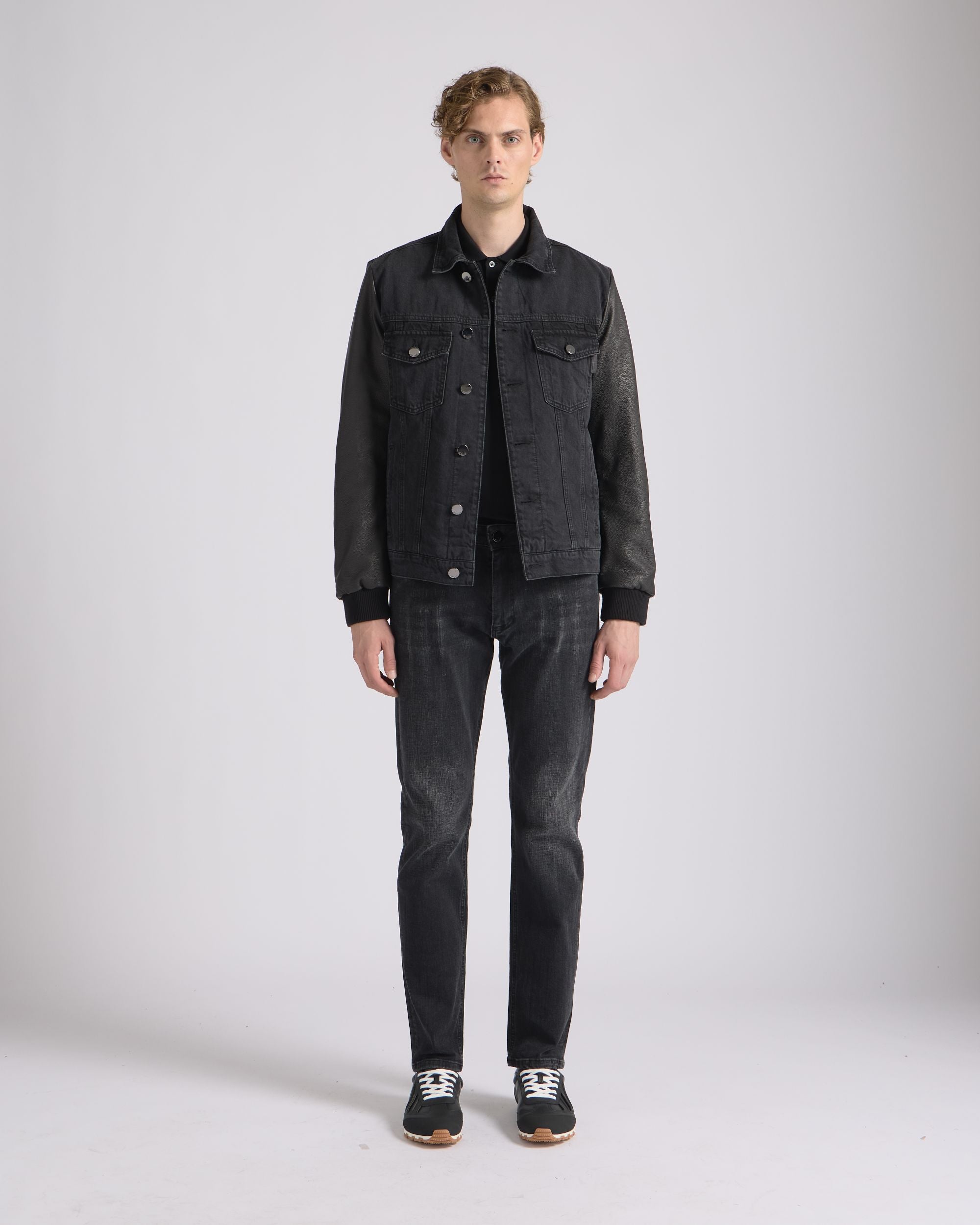 Bally Global - Trucker Jacket in Dark Grey Cotton - Grey