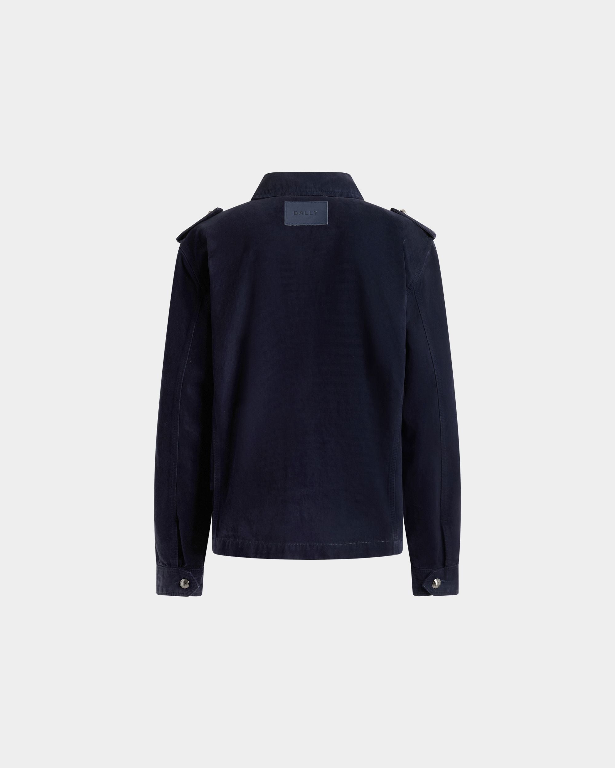 Bally Global - Overshirt in a Navy Blue Cotton Blend - Blue