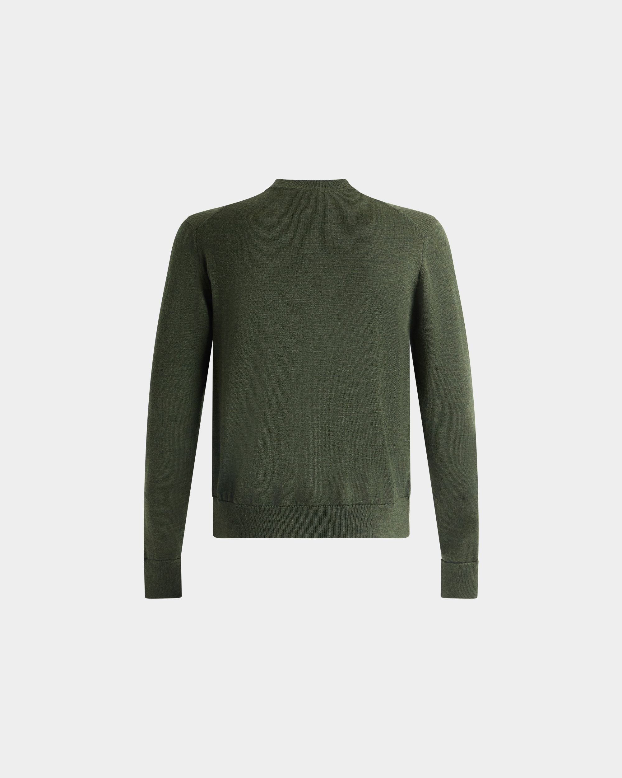 Bally Global - Crewneck Sweater in Military Green Wool - Green