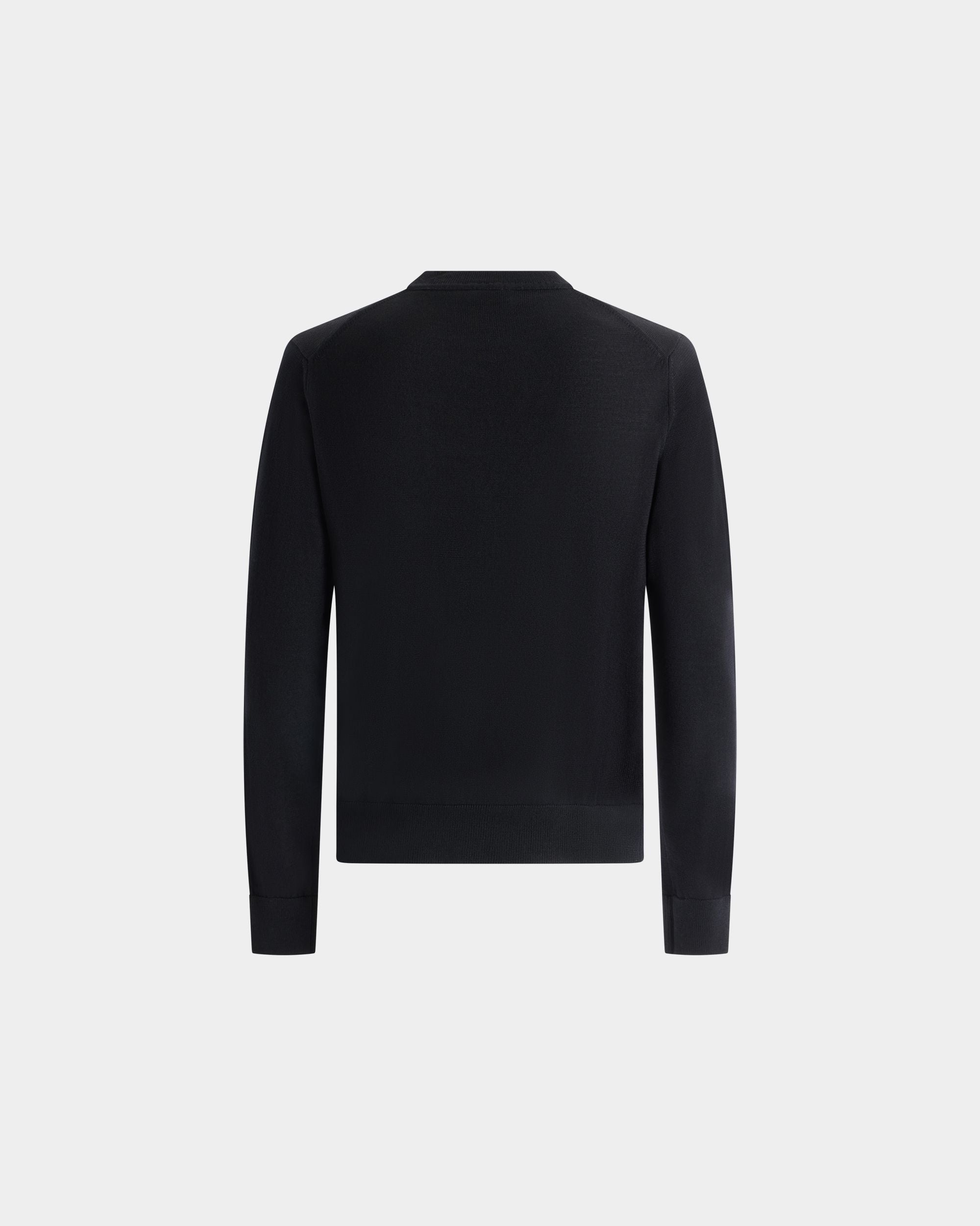Bally Global - Crewneck Sweater in Black Wool - Black