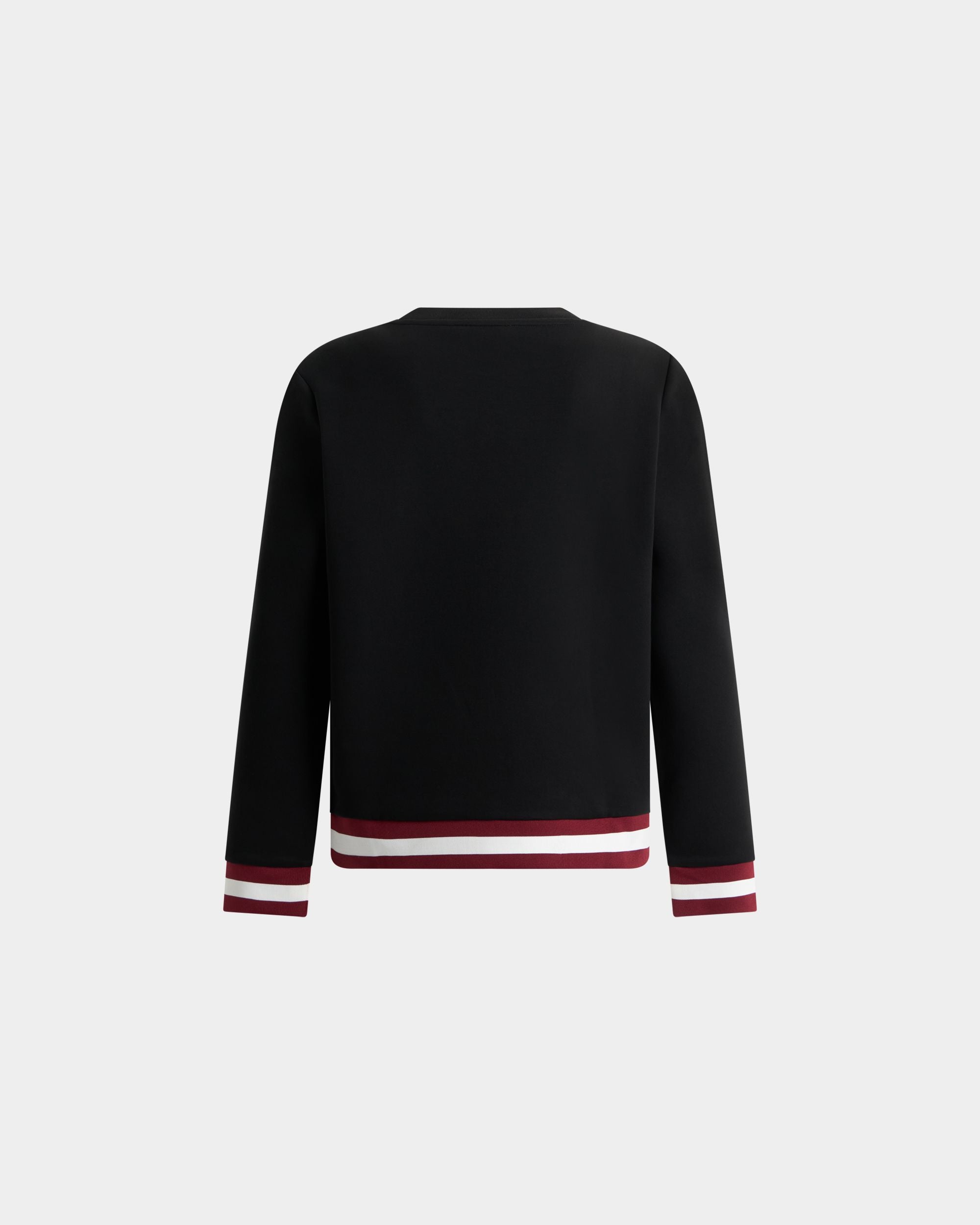 Bally Global - Crewneck Sweatshirt in Black Cotton Interlock - Black