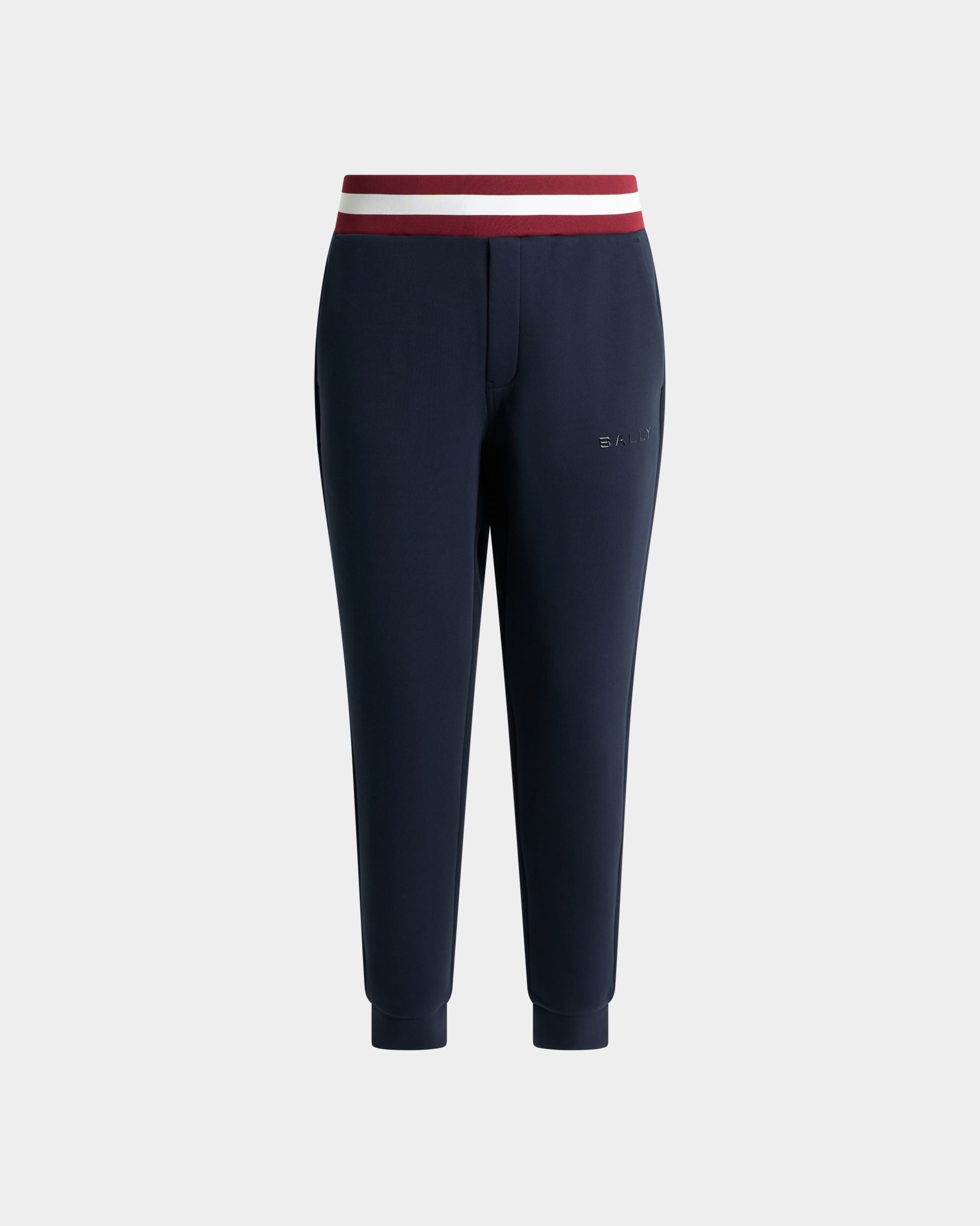 Bally Global - Sweatpants in Navy Blue Cotton Interlock - Blue