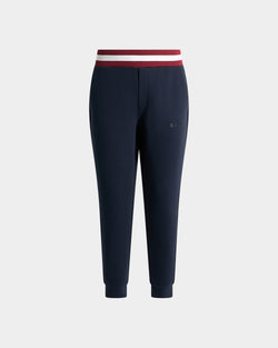 Sweatpants in Navy Blue Cotton Interlock