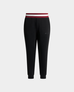 Sweatpants in Black Cotton Interlock