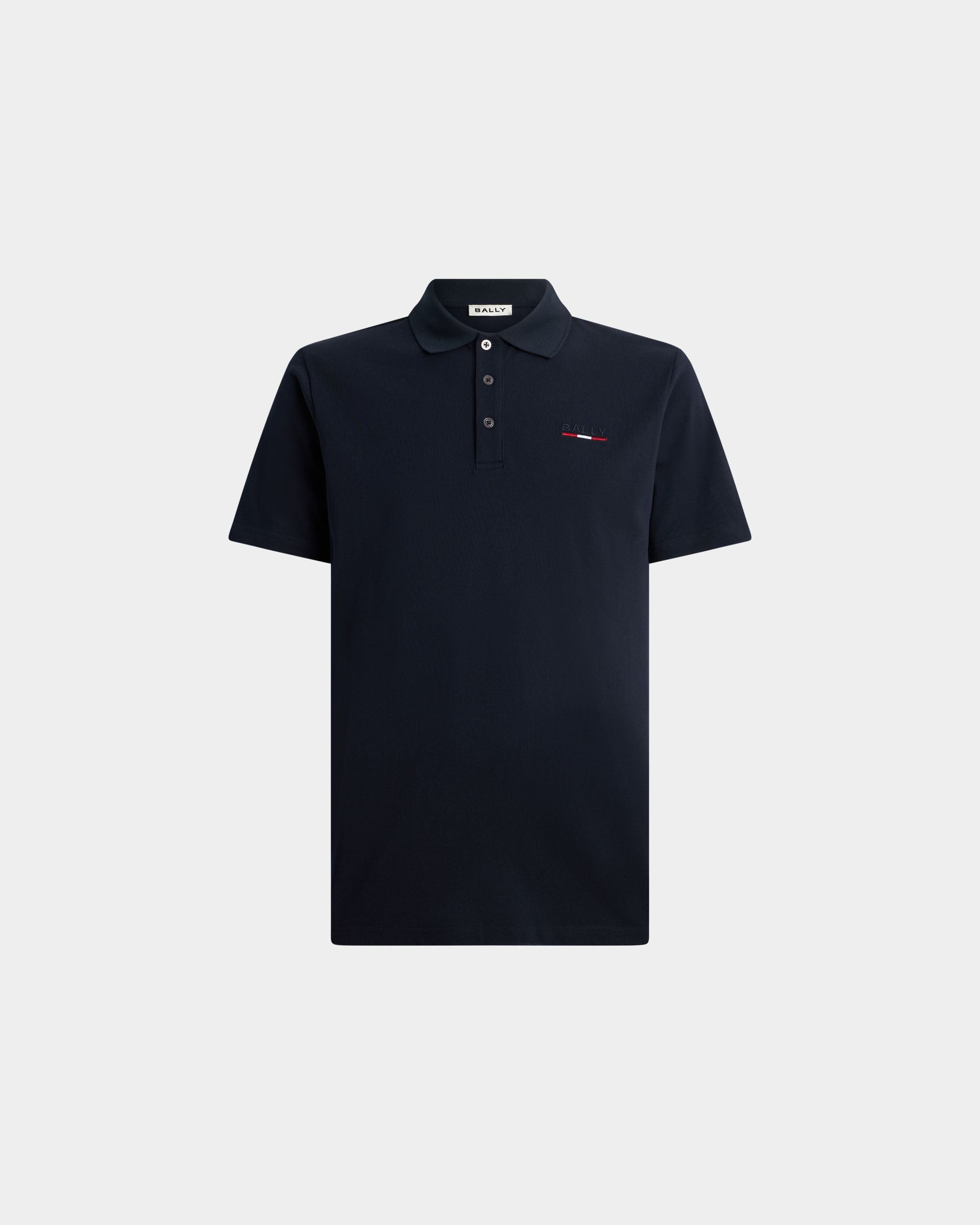 Bally Global - Polo Shirt in Navy Blue Cotton - Blue