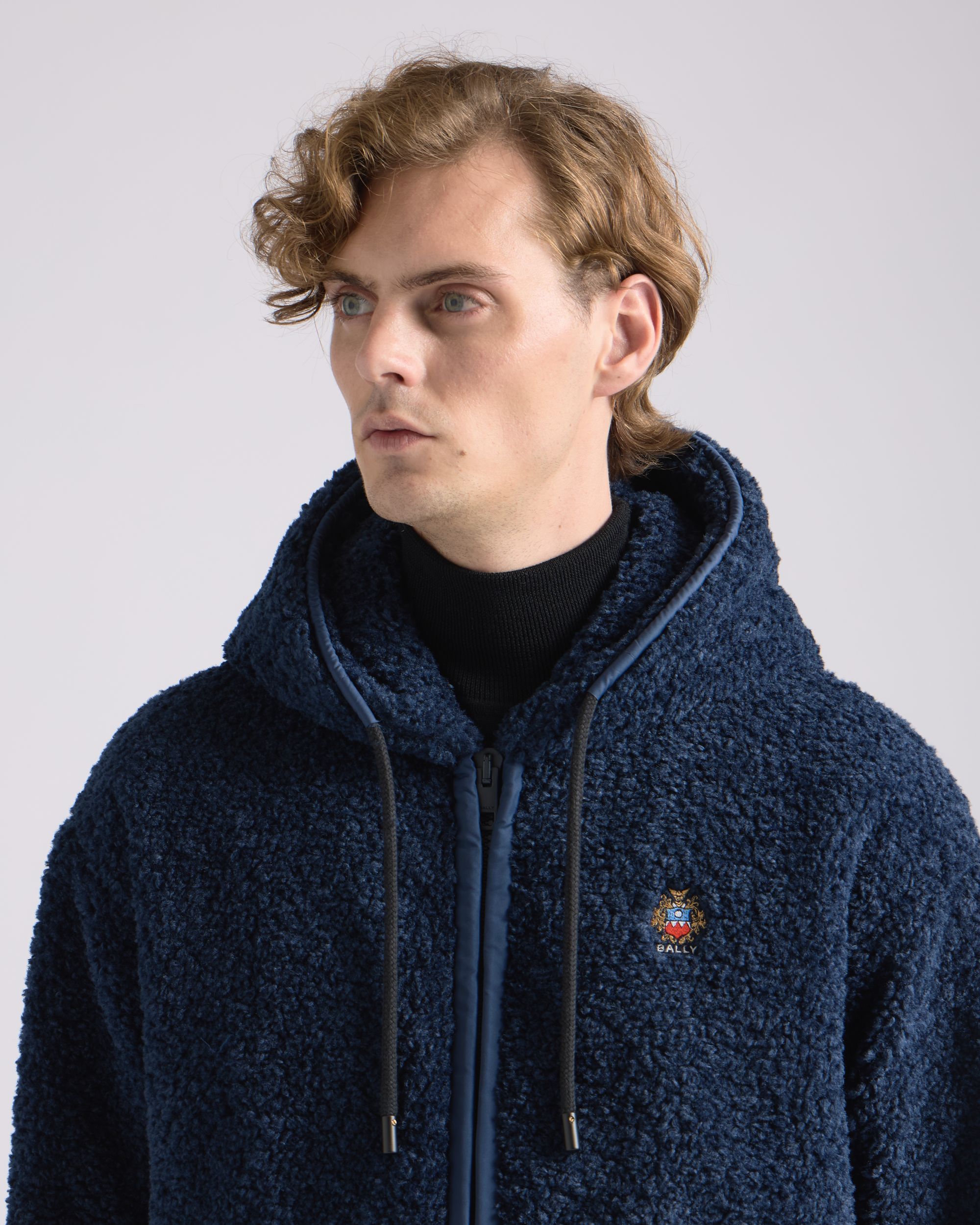 Bally Global - Fleece Jacket in Navy Blue Polyester - Blue