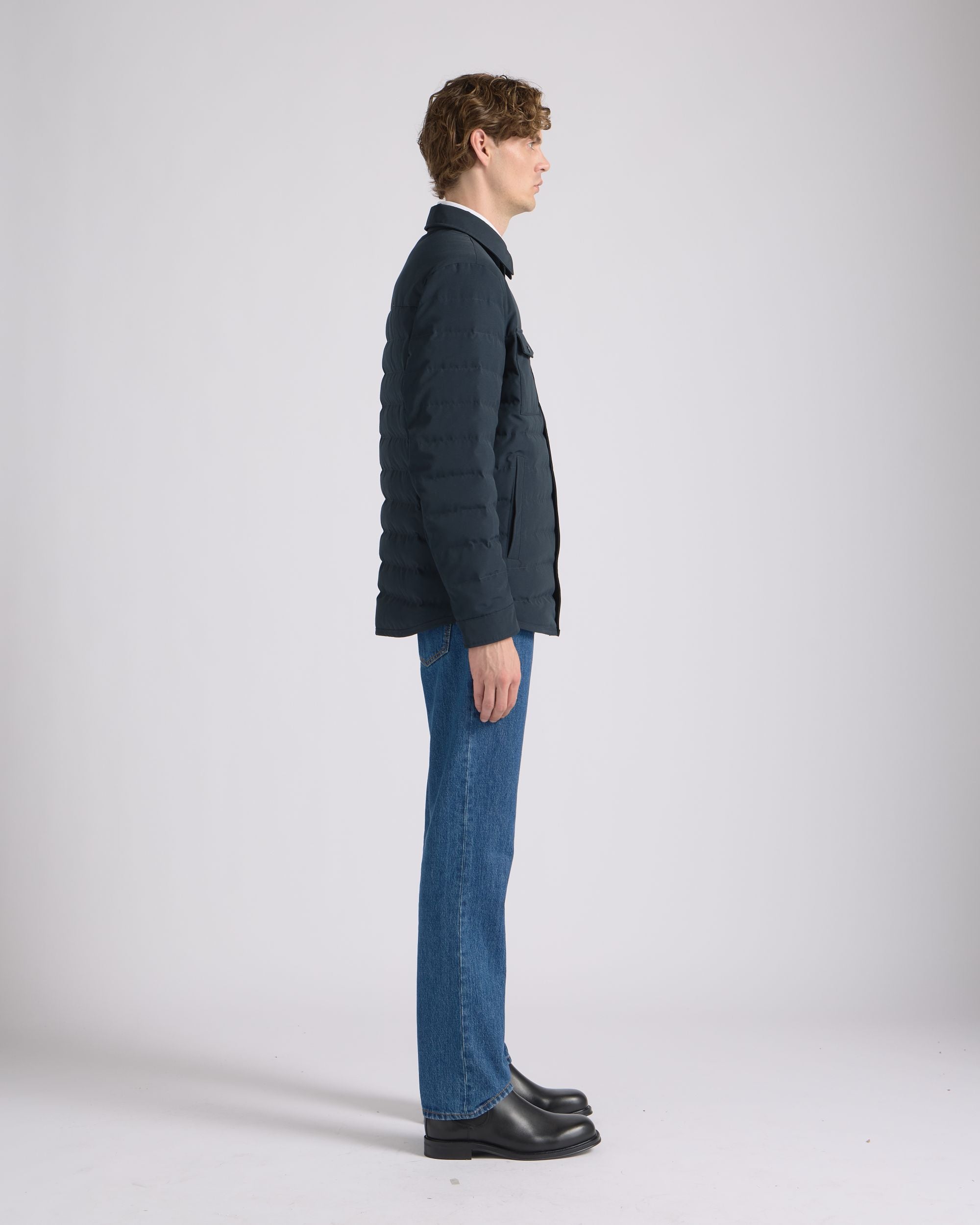 Bally Global - Sobrecamisa De Mezcla De Algodón Y Poliéster Navy Blue - Azul
