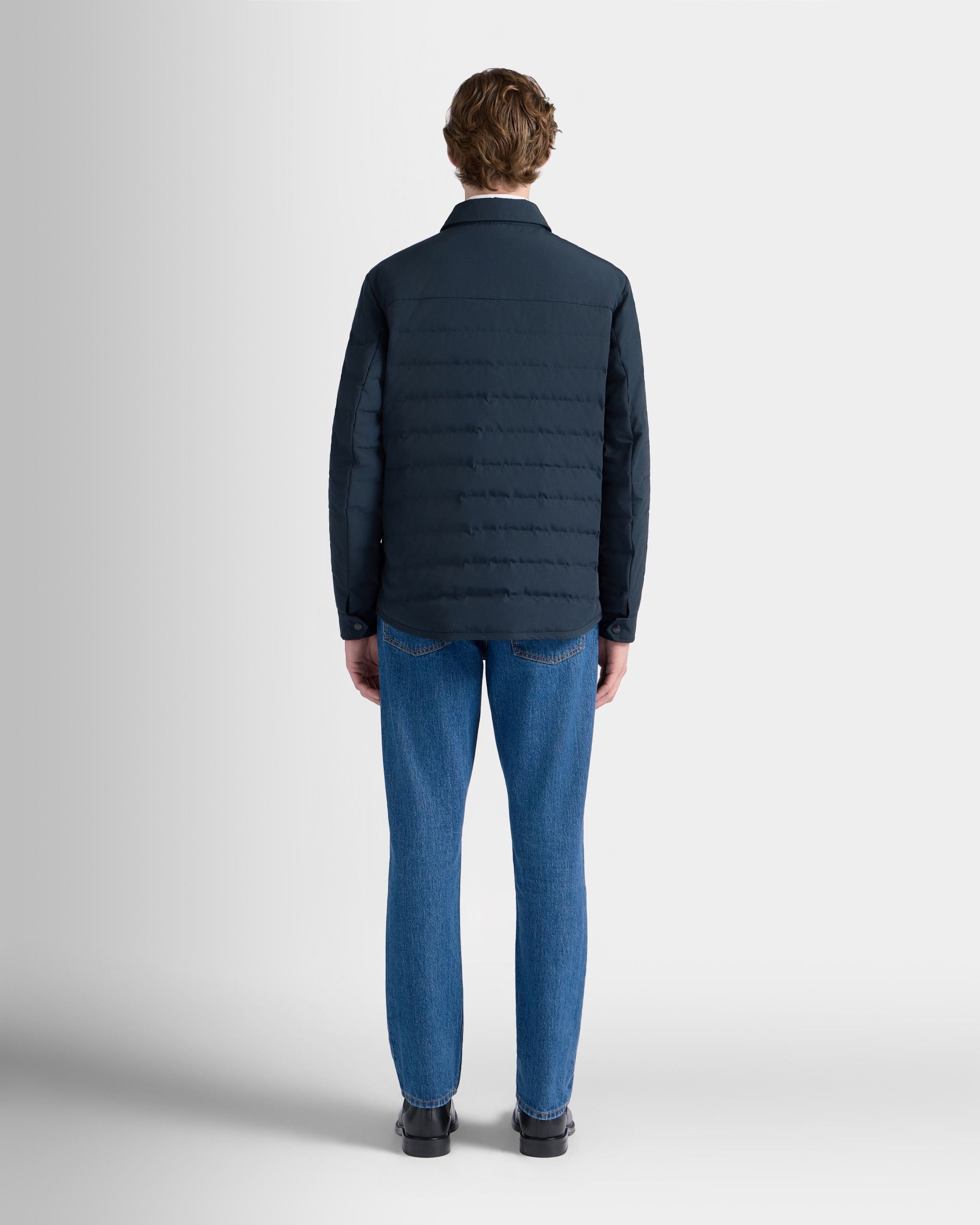 Bally Global - Overshirt in Navy Blue Cotton-Polyester Fabric - Blue